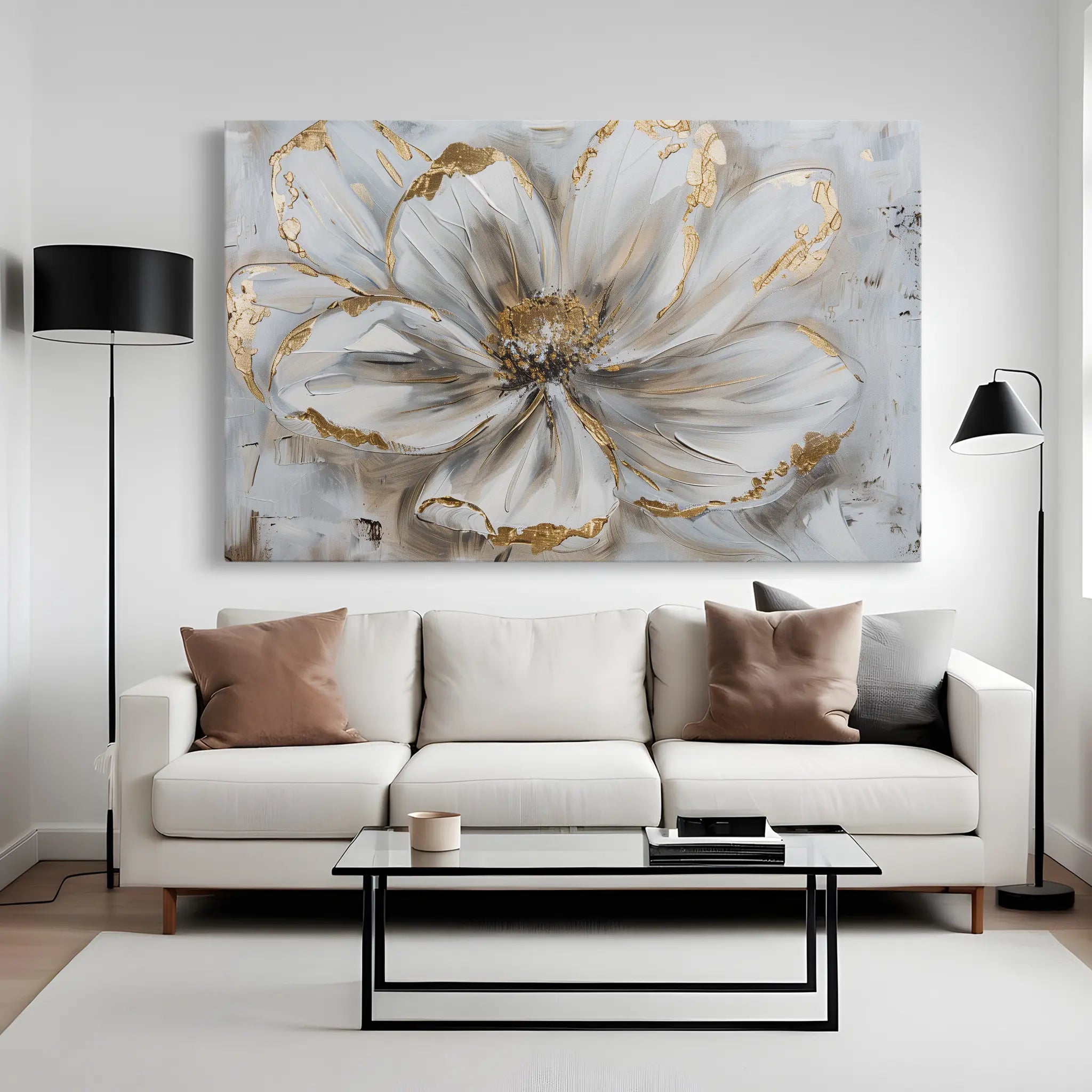 Floral Canvas Wall Art WAD277-F 90 x 60 cm / Stretched on hidden frame