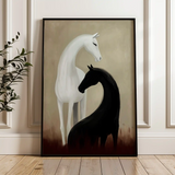 Horses 277 Canvas Art 90 x 60 cm / Stretched on hidden frame