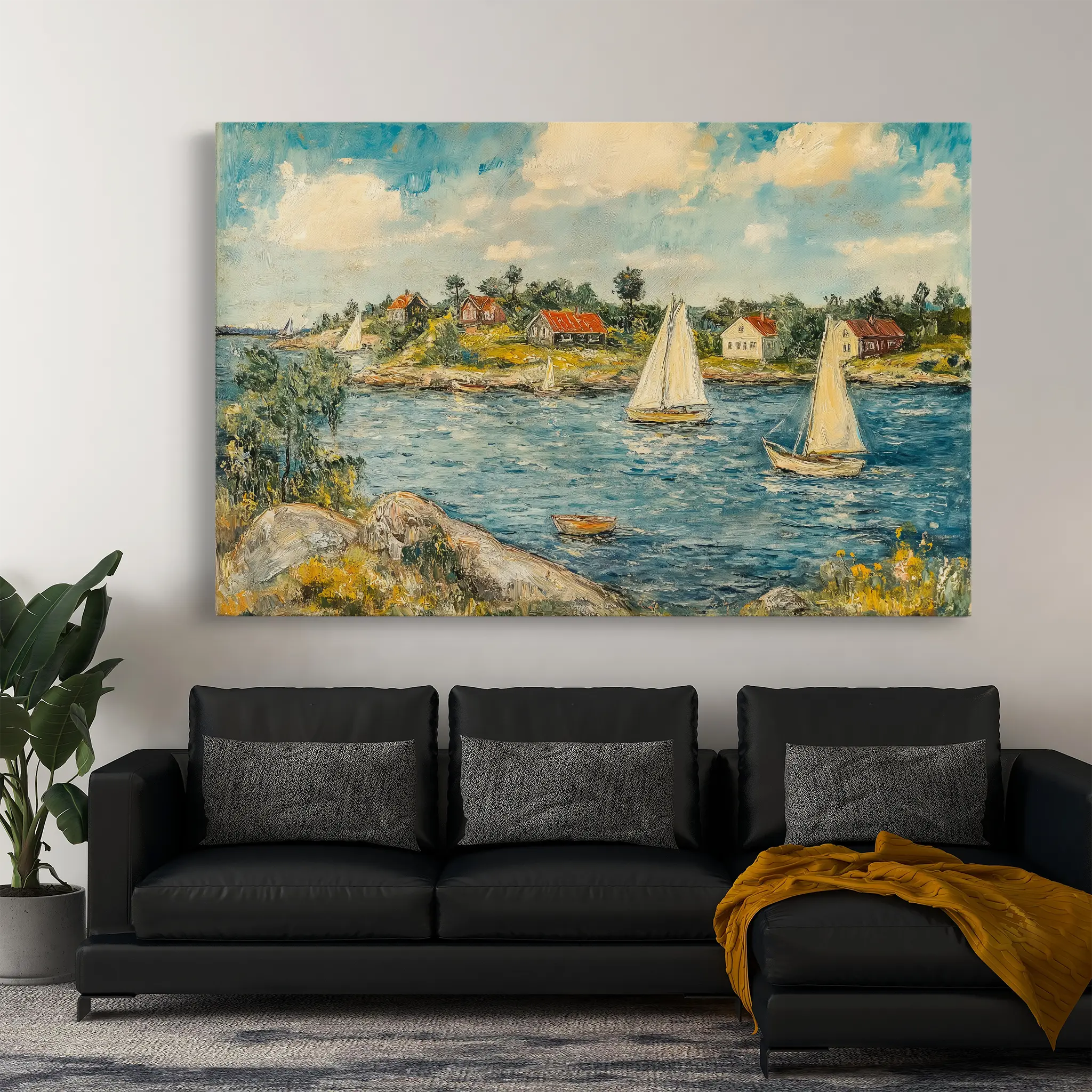 Landscape Canvas Wall Art WAD277-L 90 x 60 cm / Stretched on hidden frame