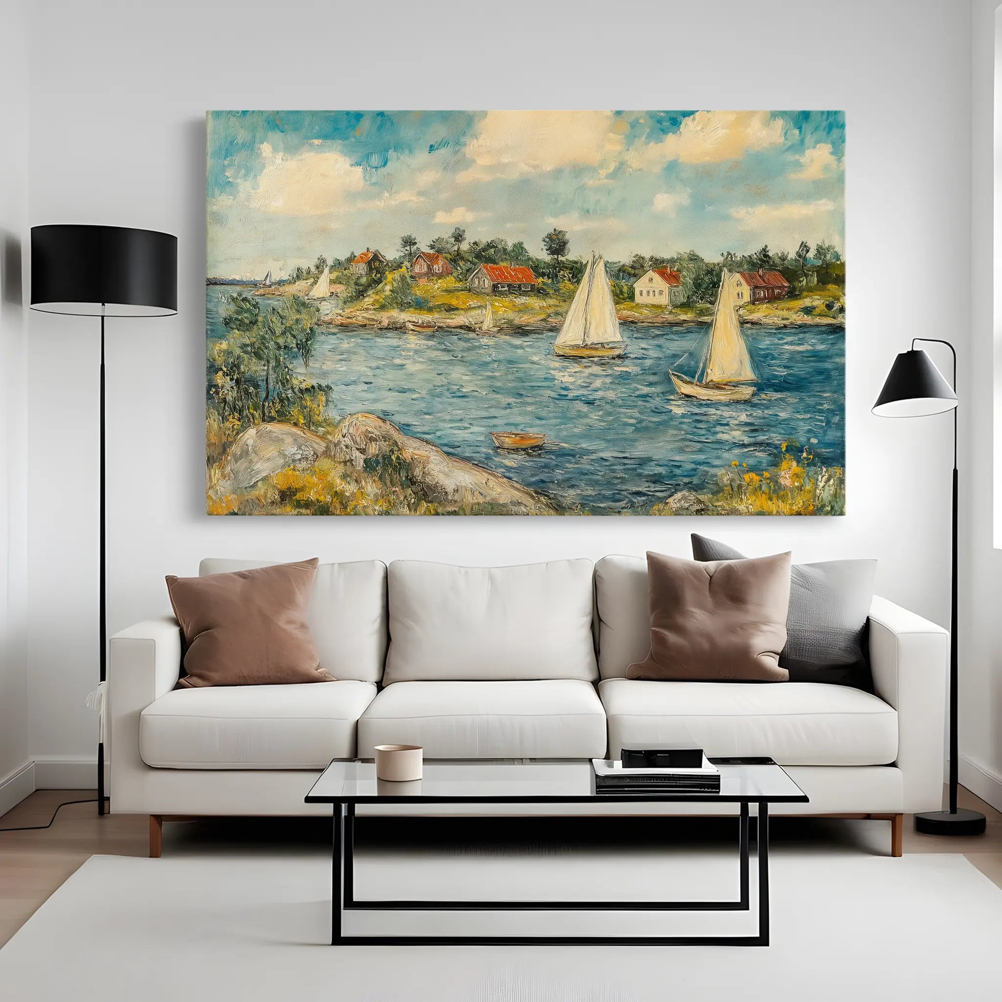 Landscape Canvas Wall Art WAD277-L 90 x 60 cm / Stretched on hidden frame