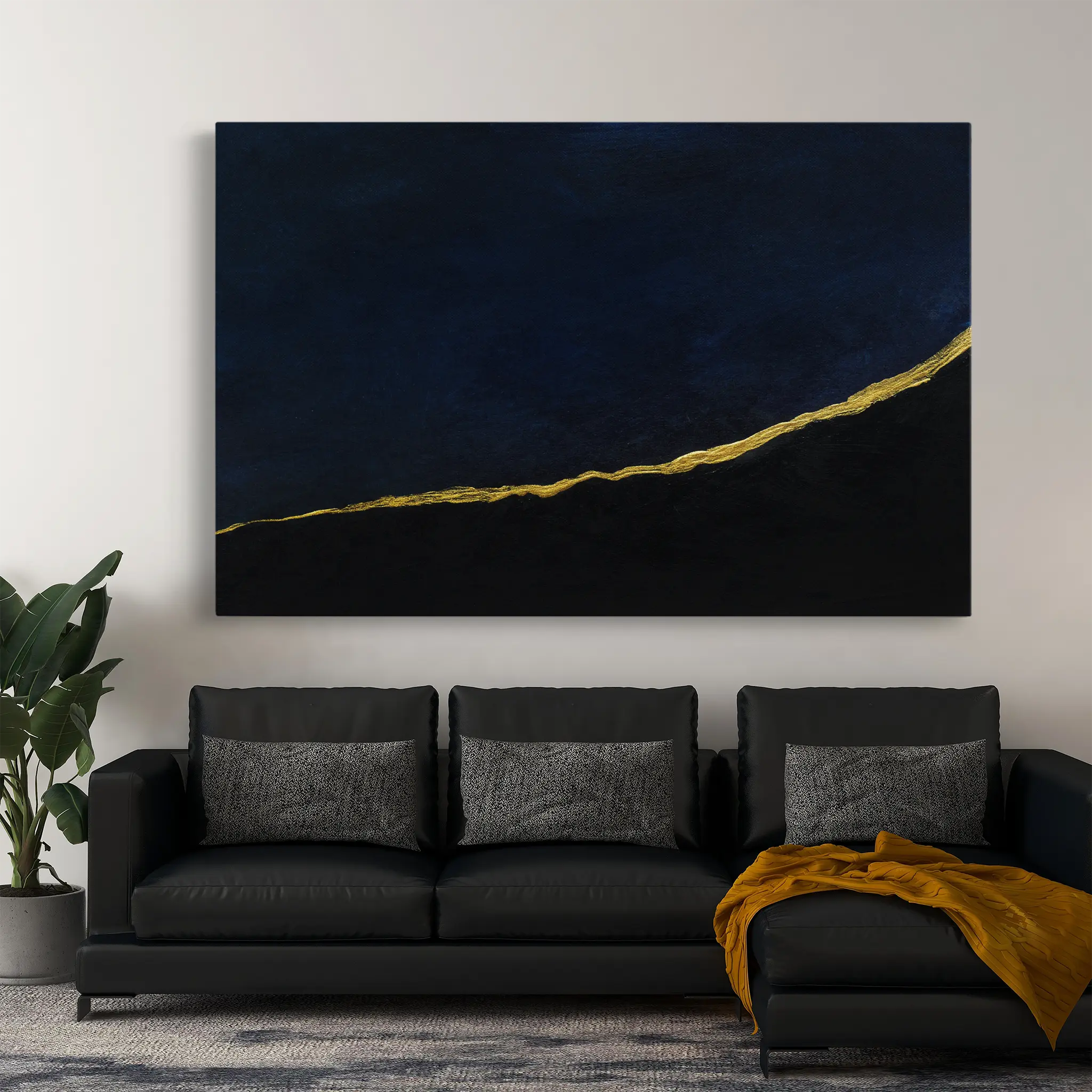 Abstract Canvas Wall Art WAD278-A 90 x 60 cm / Stretched on hidden frame