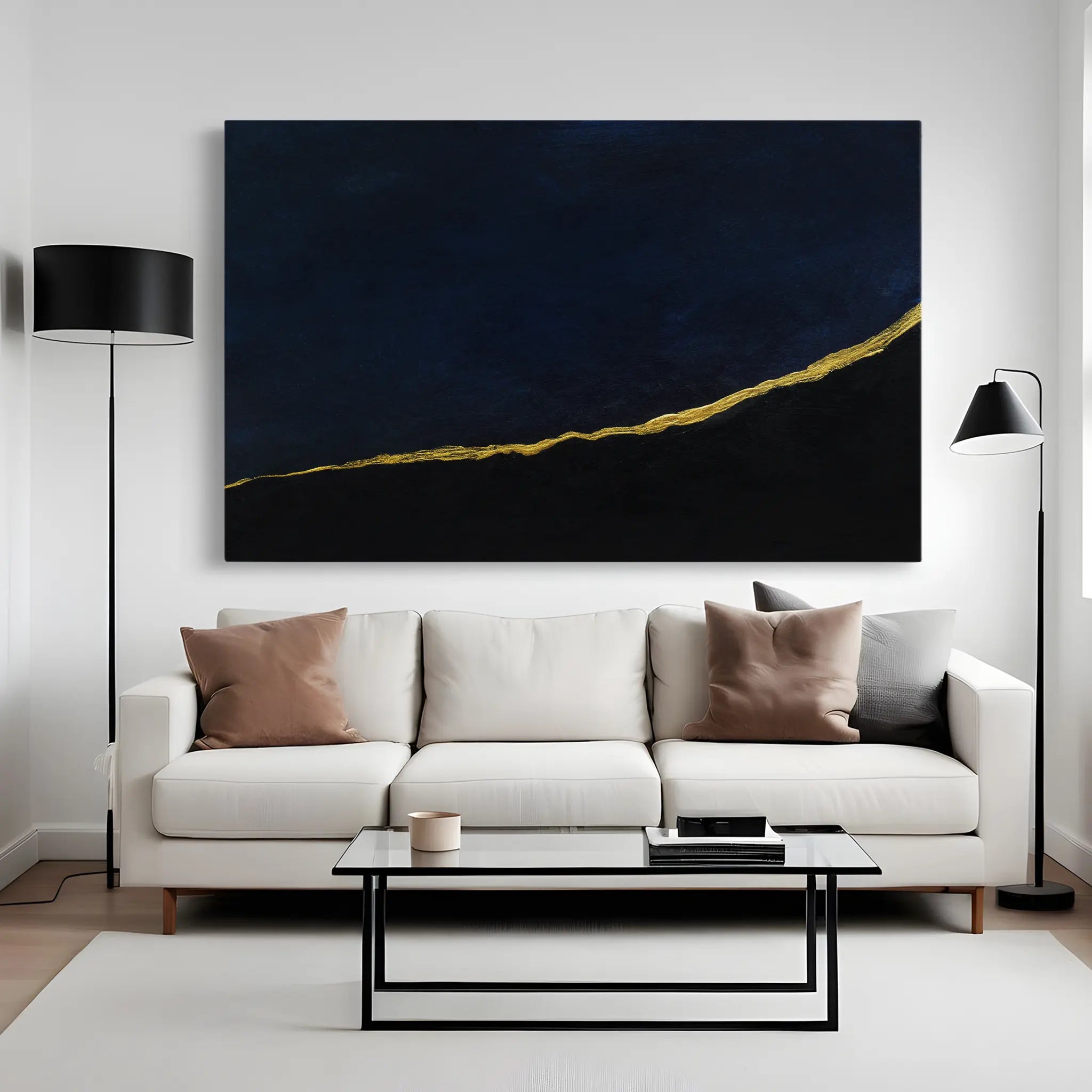 Abstract Canvas Wall Art WAD278-A 90 x 60 cm / Stretched on hidden frame