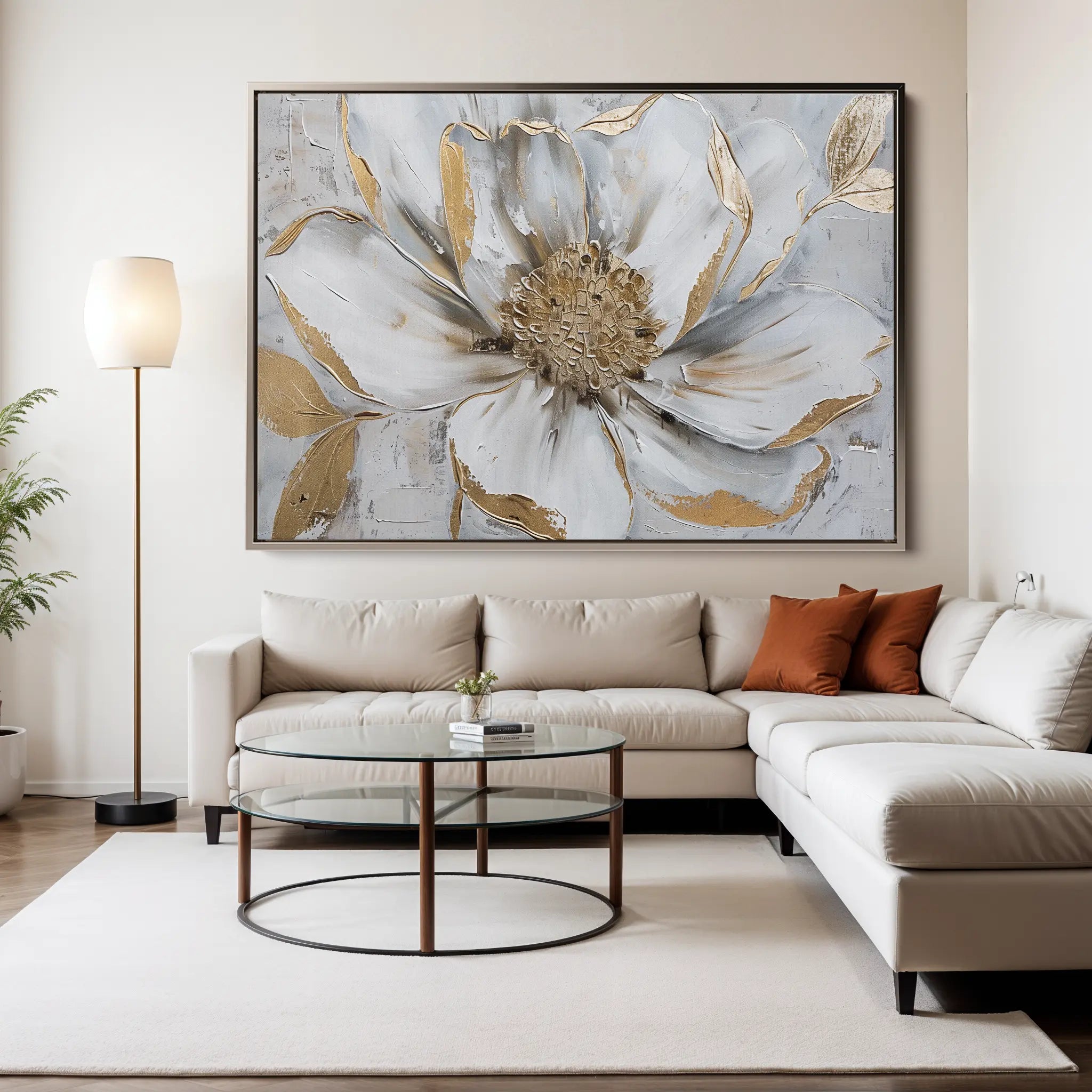 Floral Canvas Wall Art WAD278-F 90 x 60 cm / Stretched on hidden frame