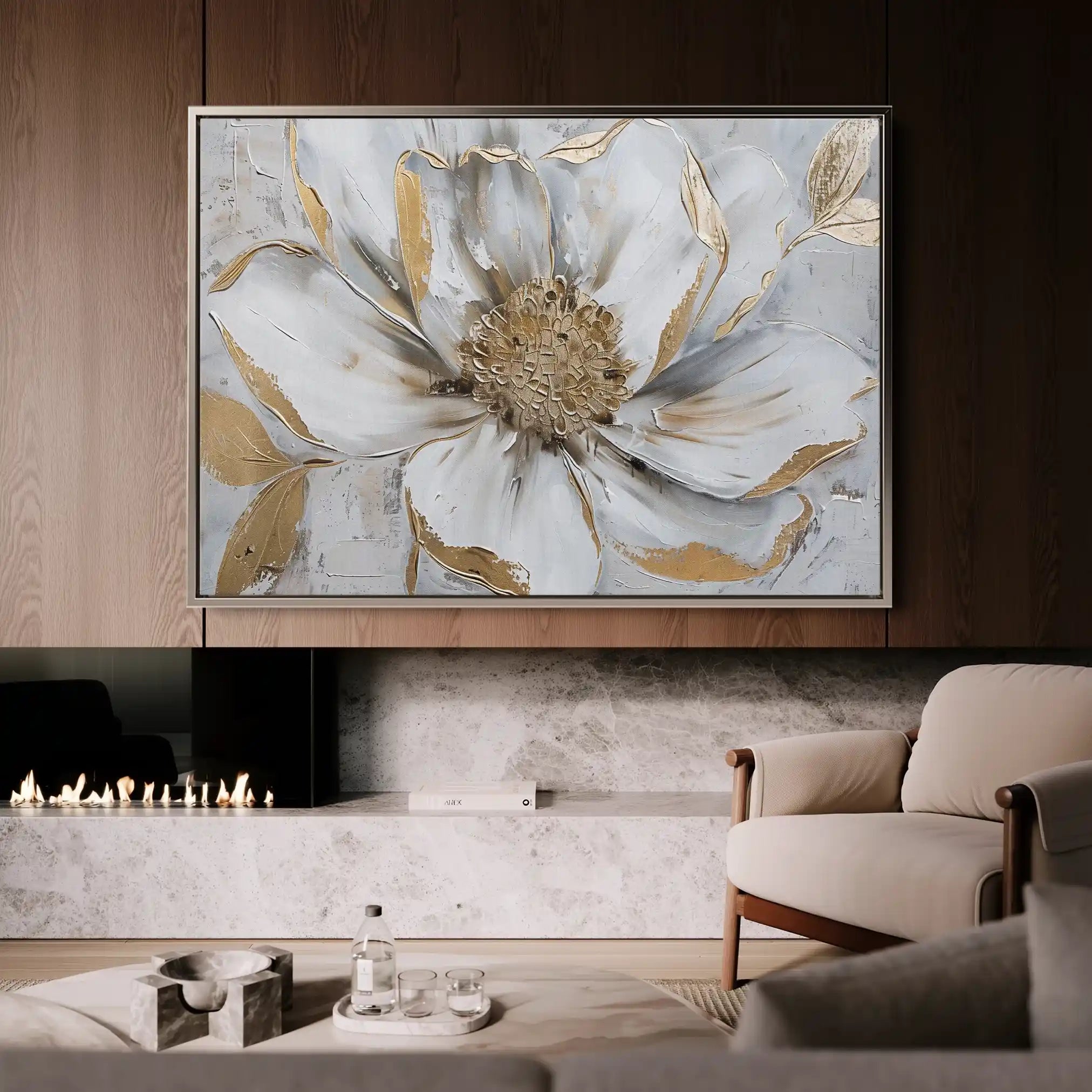 Floral Canvas Wall Art WAD278-F 90 x 60 cm / Stretched on hidden frame