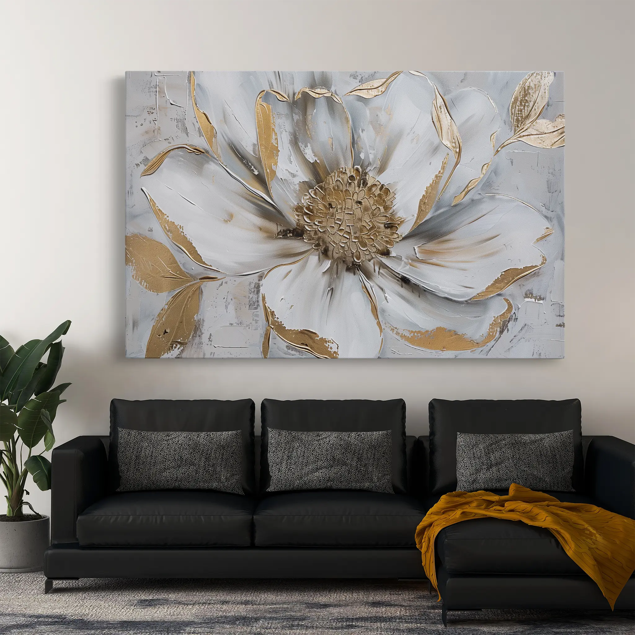 Floral Canvas Wall Art WAD278-F 90 x 60 cm / Stretched on hidden frame