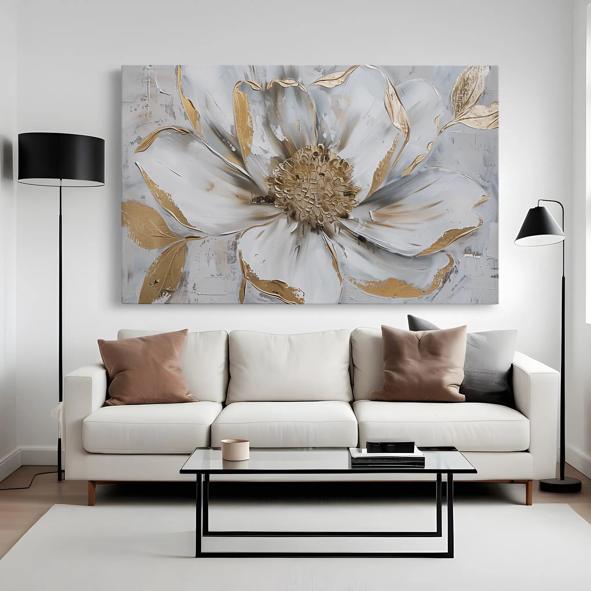 Floral Canvas Wall Art WAD278-F 90 x 60 cm / Stretched on hidden frame