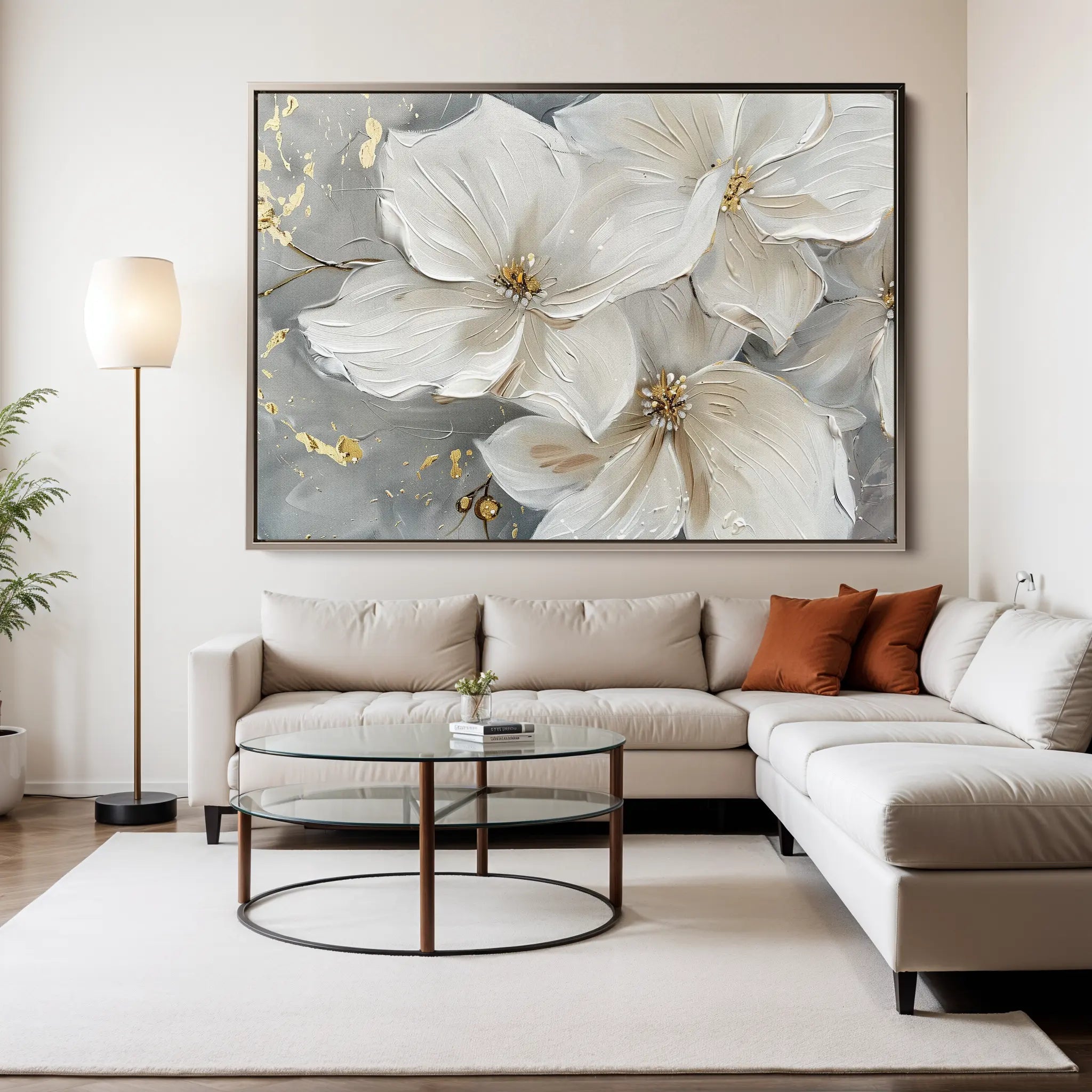 Floral Canvas Wall Art WAD279-F 90 x 60 cm / Stretched on hidden frame