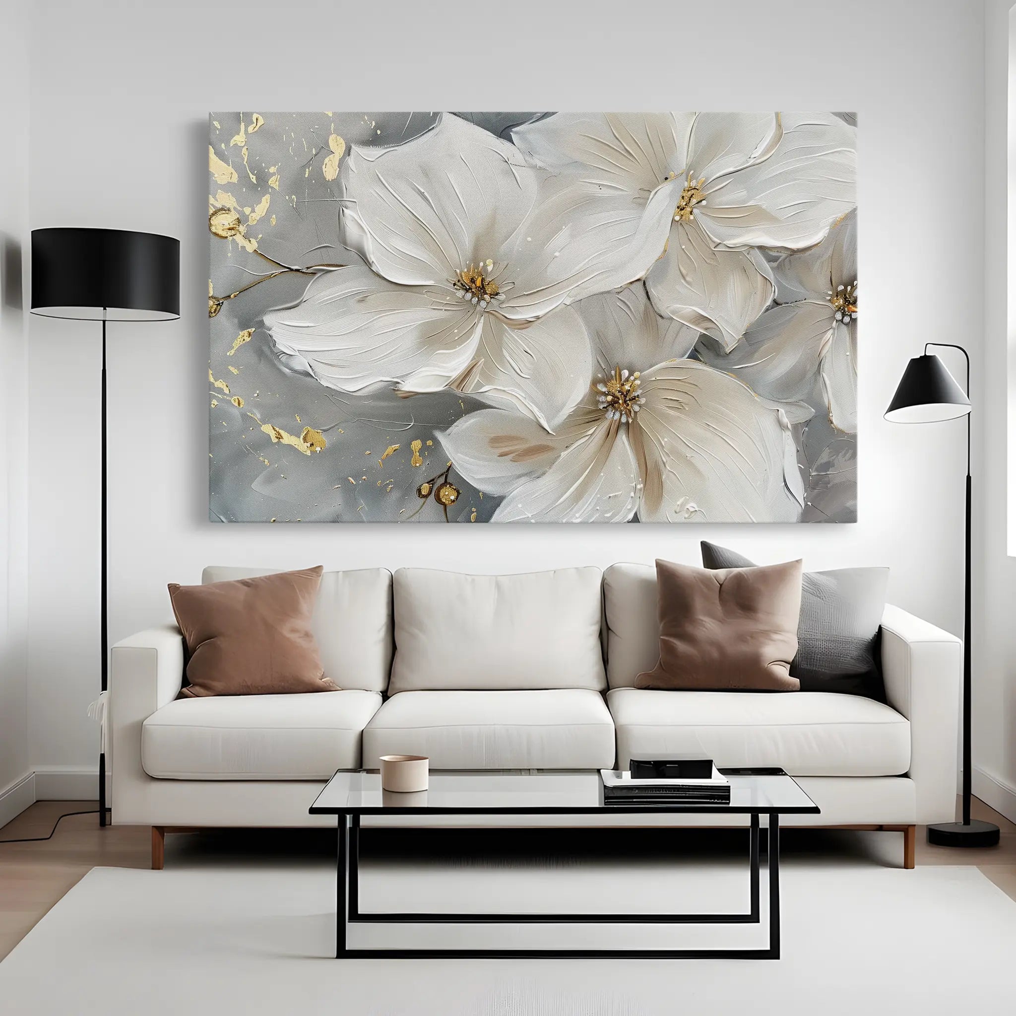 Floral Canvas Wall Art WAD279-F 90 x 60 cm / Stretched on hidden frame