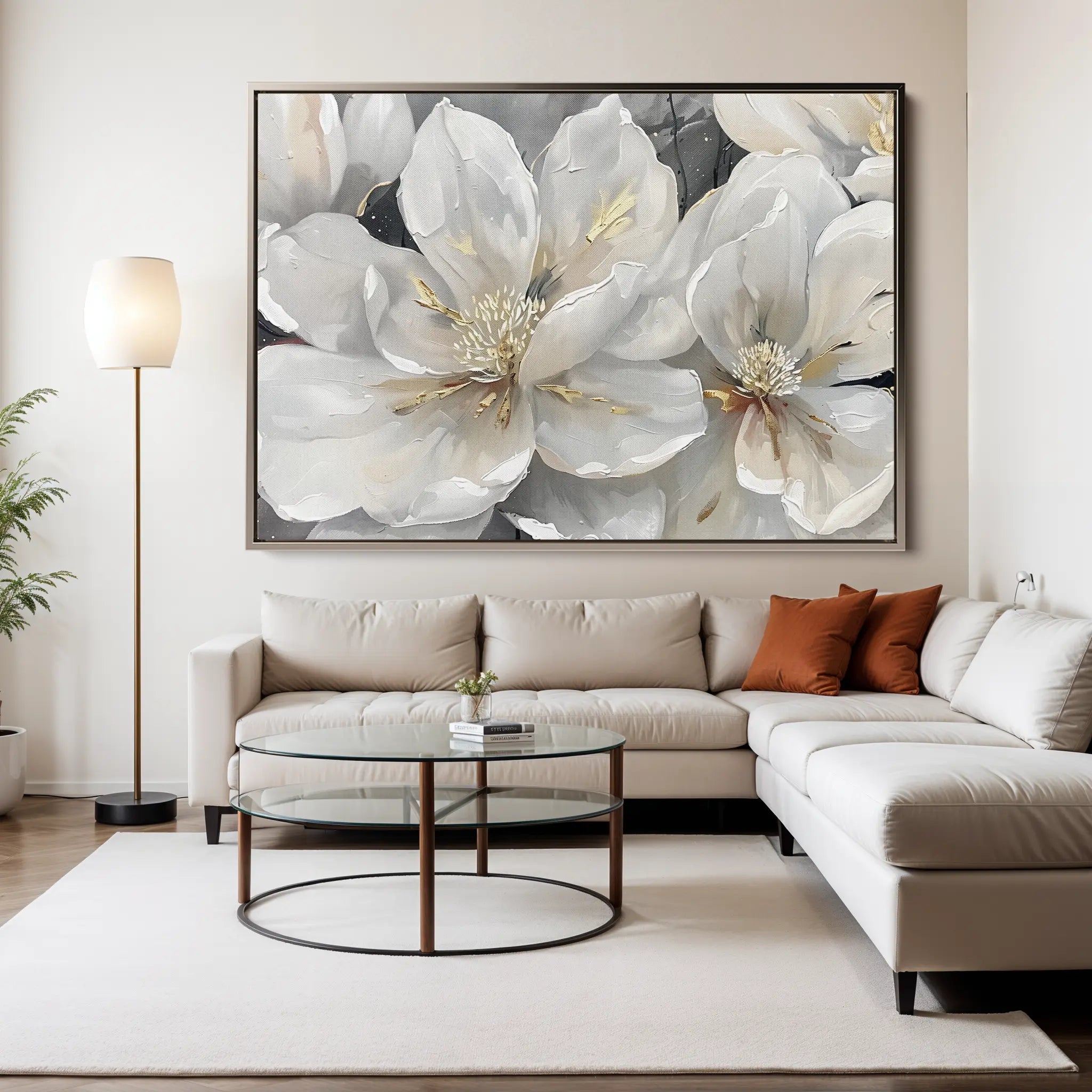 Floral Canvas Wall Art WAD280-F 90 x 60 cm / Stretched on hidden frame