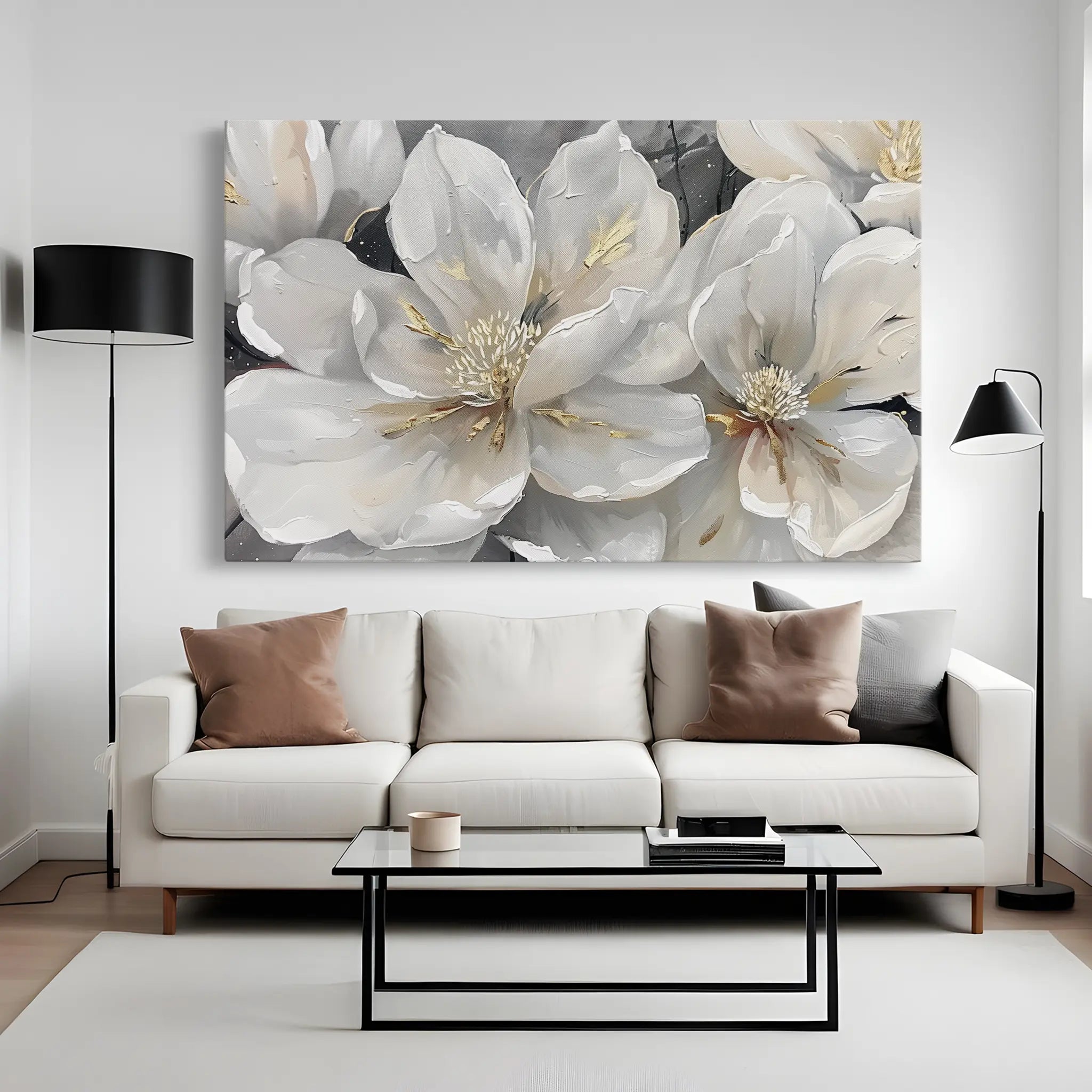 Floral Canvas Wall Art WAD280-F 90 x 60 cm / Stretched on hidden frame