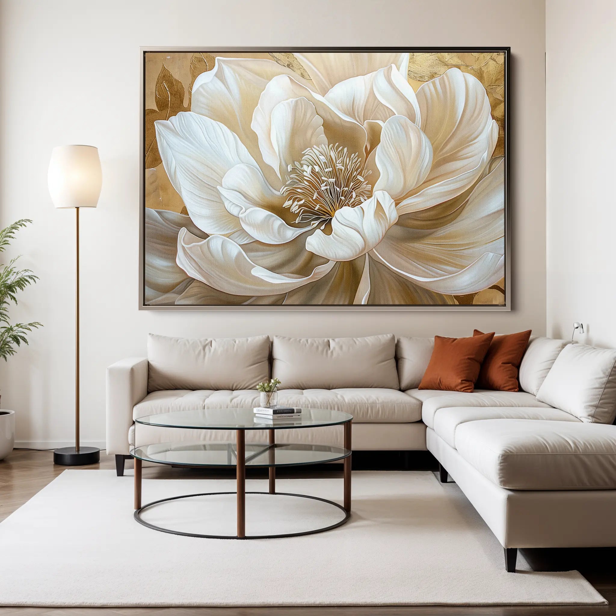 Floral Canvas Wall Art WAD281-F 90 x 60 cm / Stretched on hidden frame