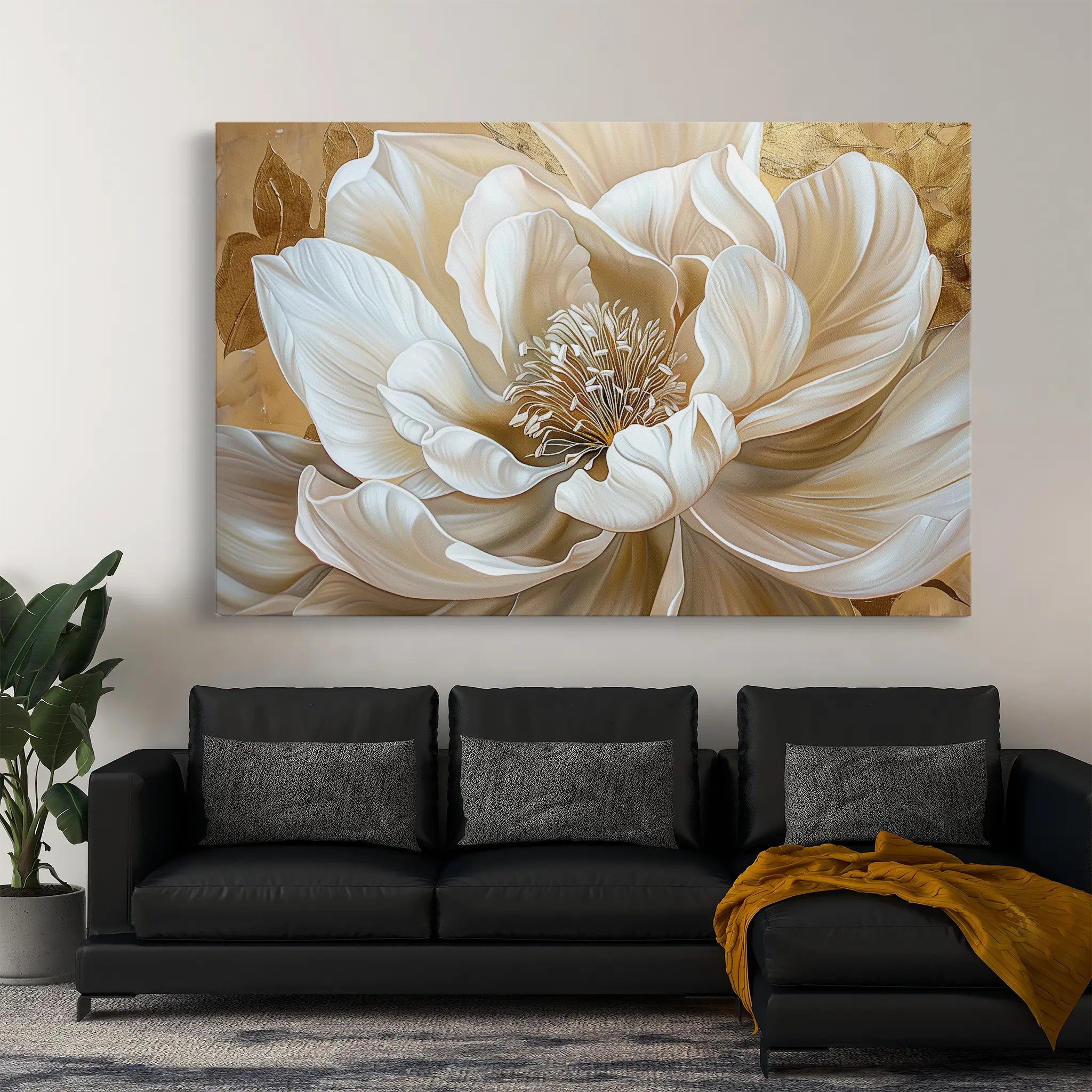 Floral Canvas Wall Art WAD281-F 90 x 60 cm / Stretched on hidden frame