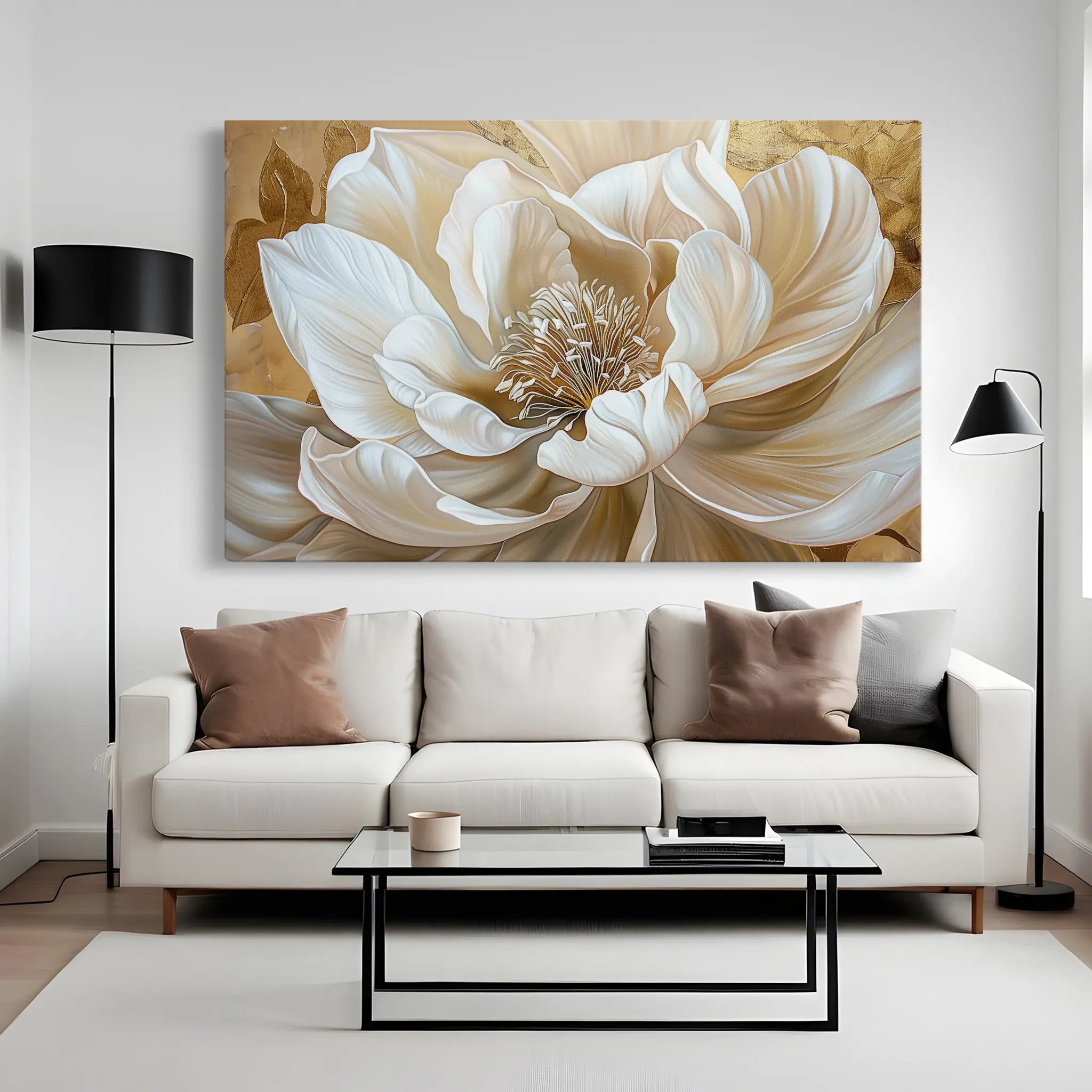 Floral Canvas Wall Art WAD281-F 90 x 60 cm / Stretched on hidden frame