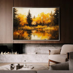 Landscape 281 Canvas Art 90 x 60 cm / Stretched on hidden frame