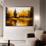 Landscape 281 Canvas Art 90 x 60 cm / Stretched on hidden frame