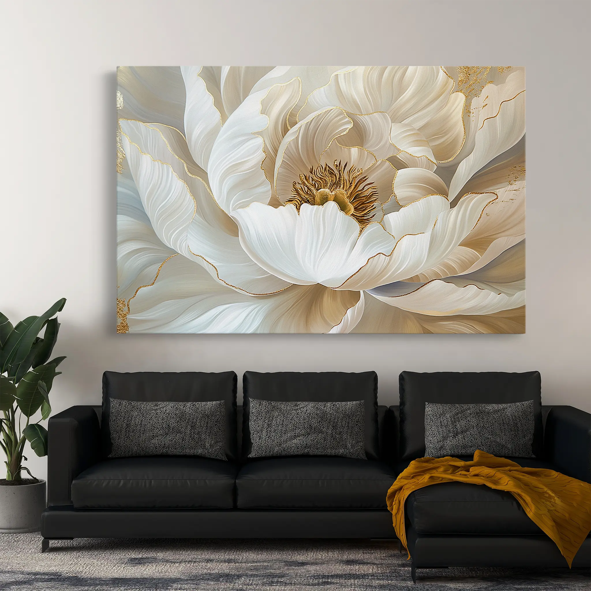 Floral Canvas Wall Art WAD282-F 90 x 60 cm / Stretched on hidden frame