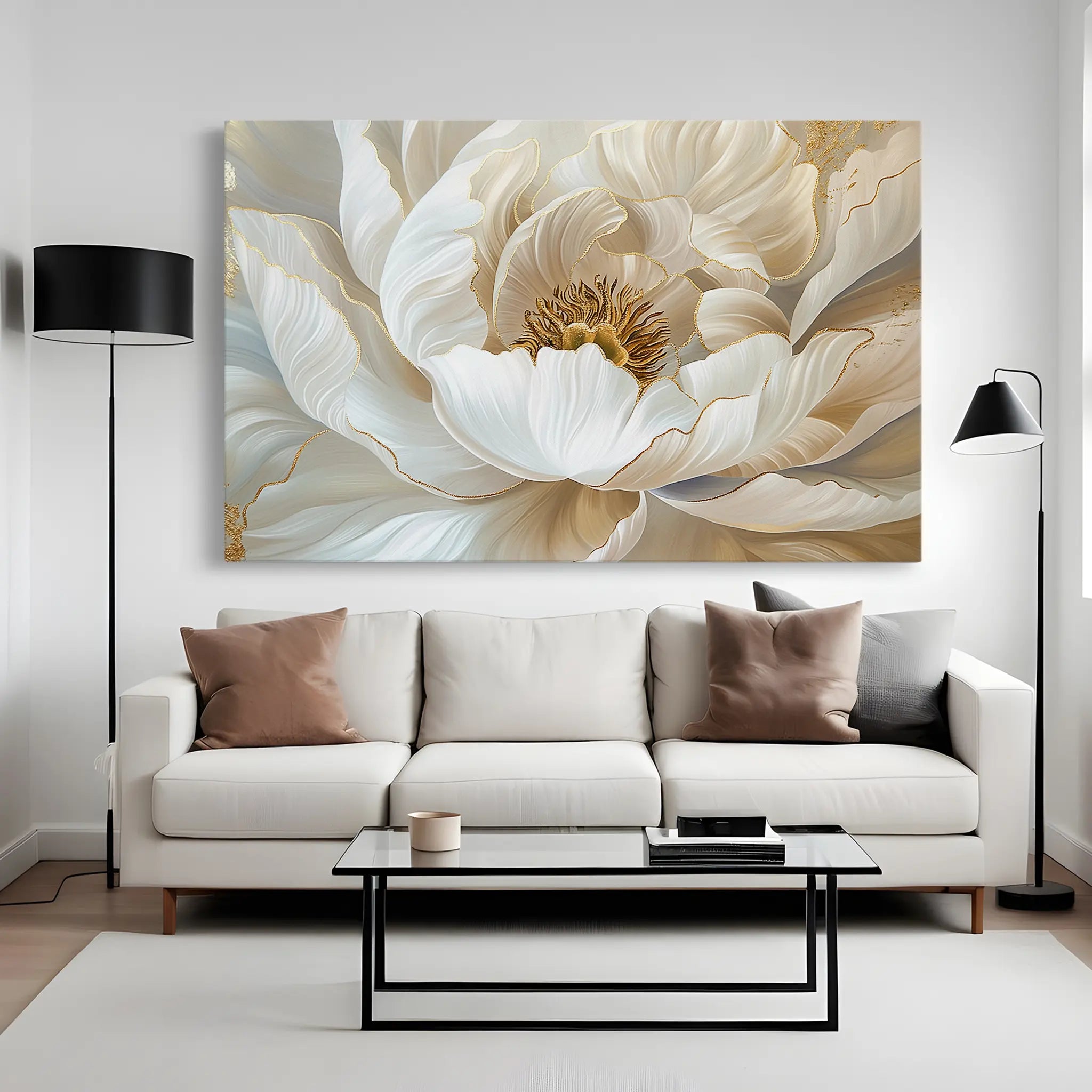 Floral Canvas Wall Art WAD282-F 90 x 60 cm / Stretched on hidden frame