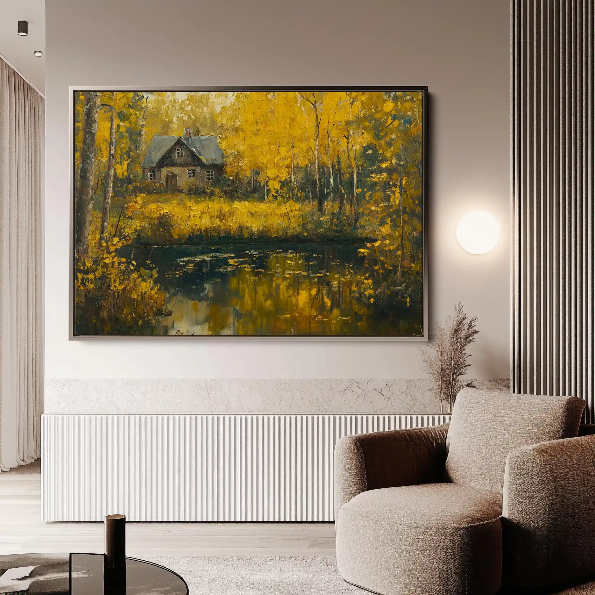 Landscape 282 Canvas Art 90 x 60 cm / Stretched on hidden frame