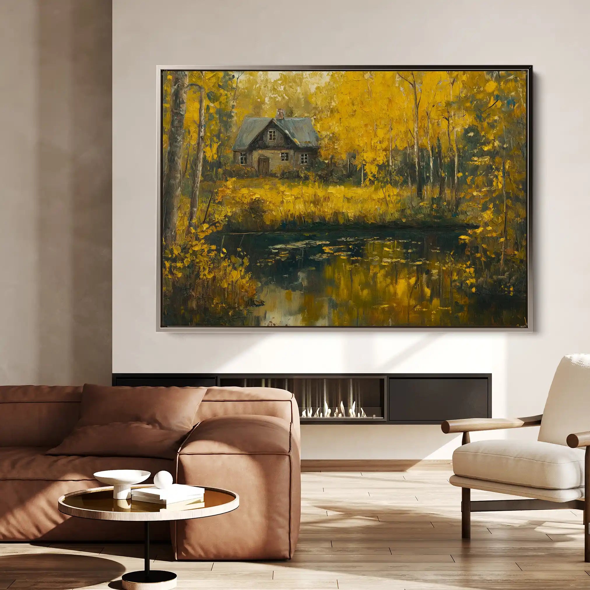Landscape 282 Canvas Art 90 x 60 cm / Stretched on hidden frame
