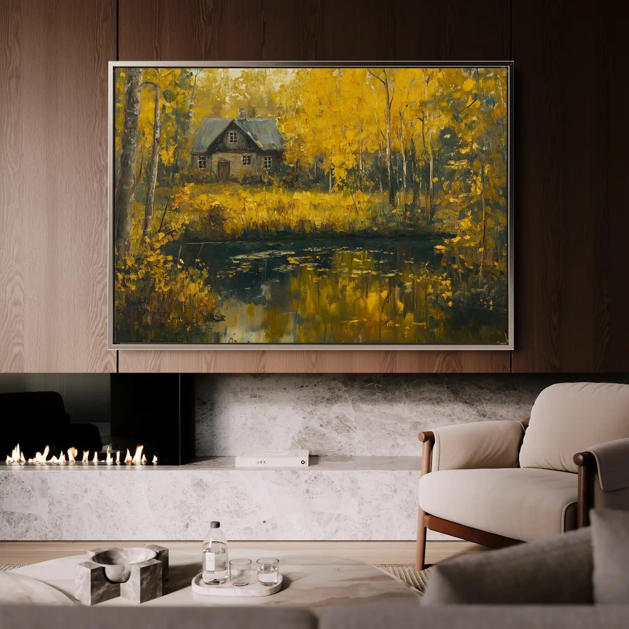 Landscape 282 Canvas Art 90 x 60 cm / Stretched on hidden frame