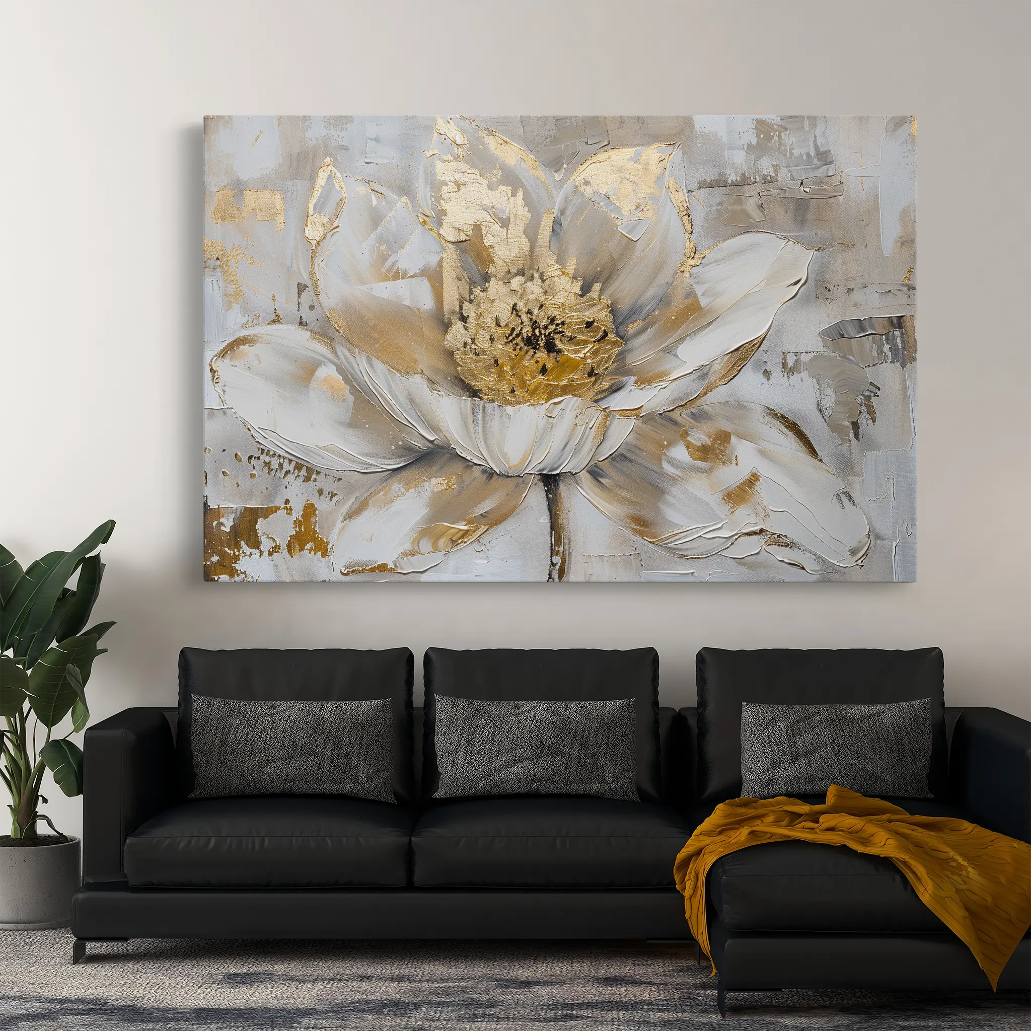 Floral Canvas Wall Art WAD283-F 90 x 60 cm / Stretched on hidden frame