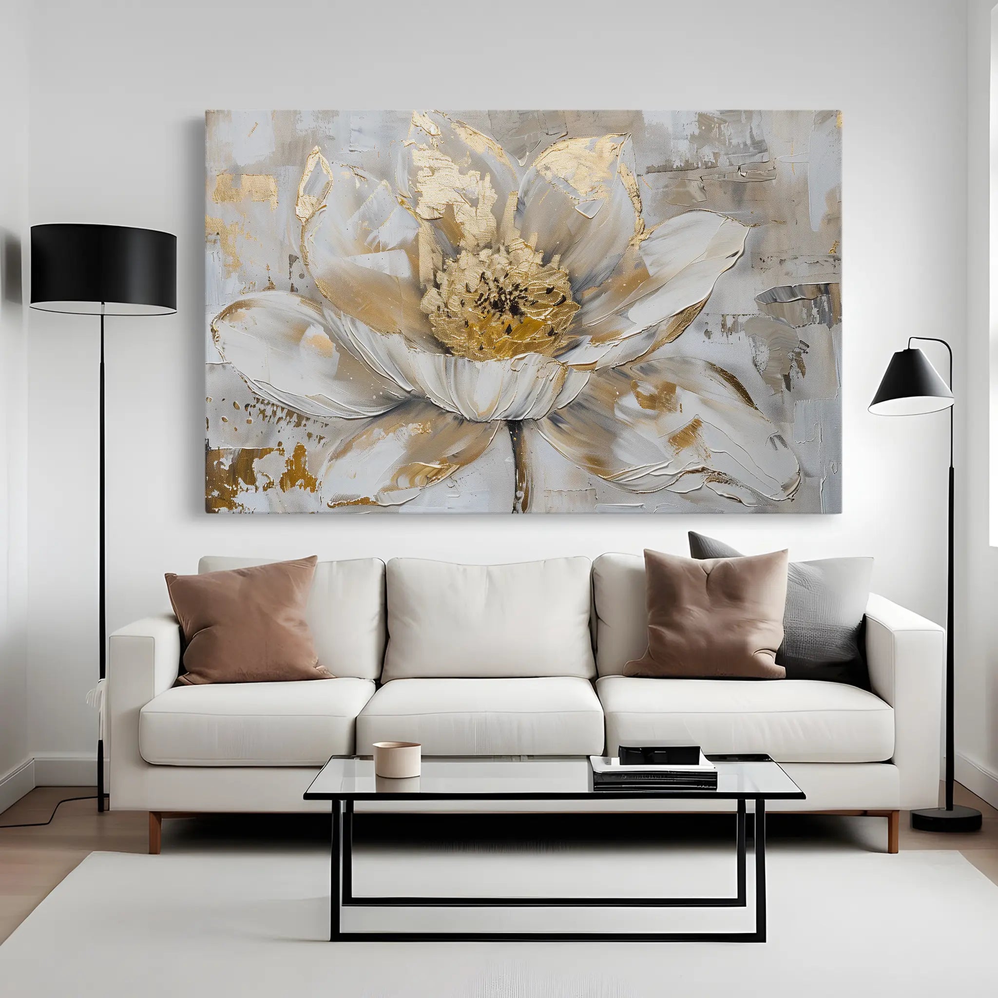 Floral Canvas Wall Art WAD283-F 90 x 60 cm / Stretched on hidden frame