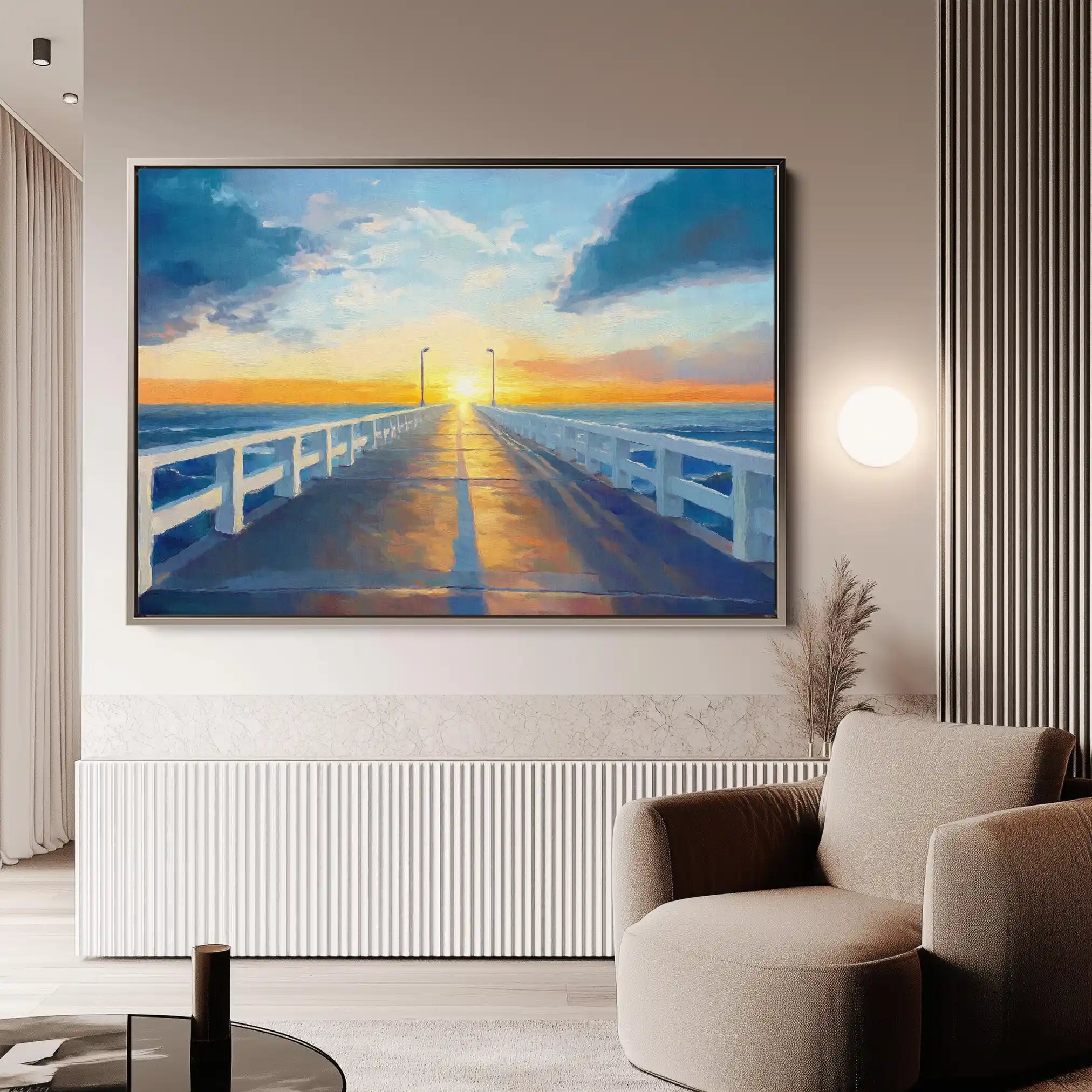 Landscape 283 Canvas Art 90 x 60 cm / Stretched on hidden frame