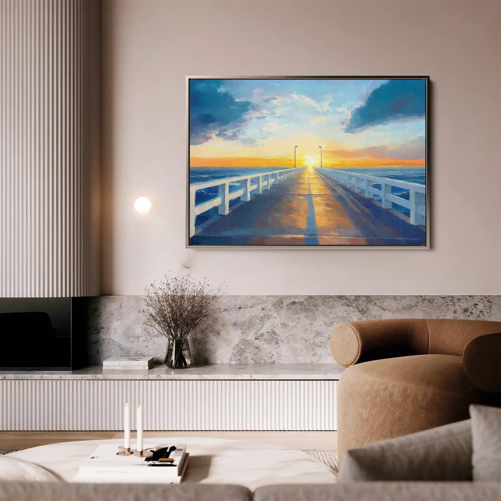 Landscape 283 Canvas Art 90 x 60 cm / Stretched on hidden frame
