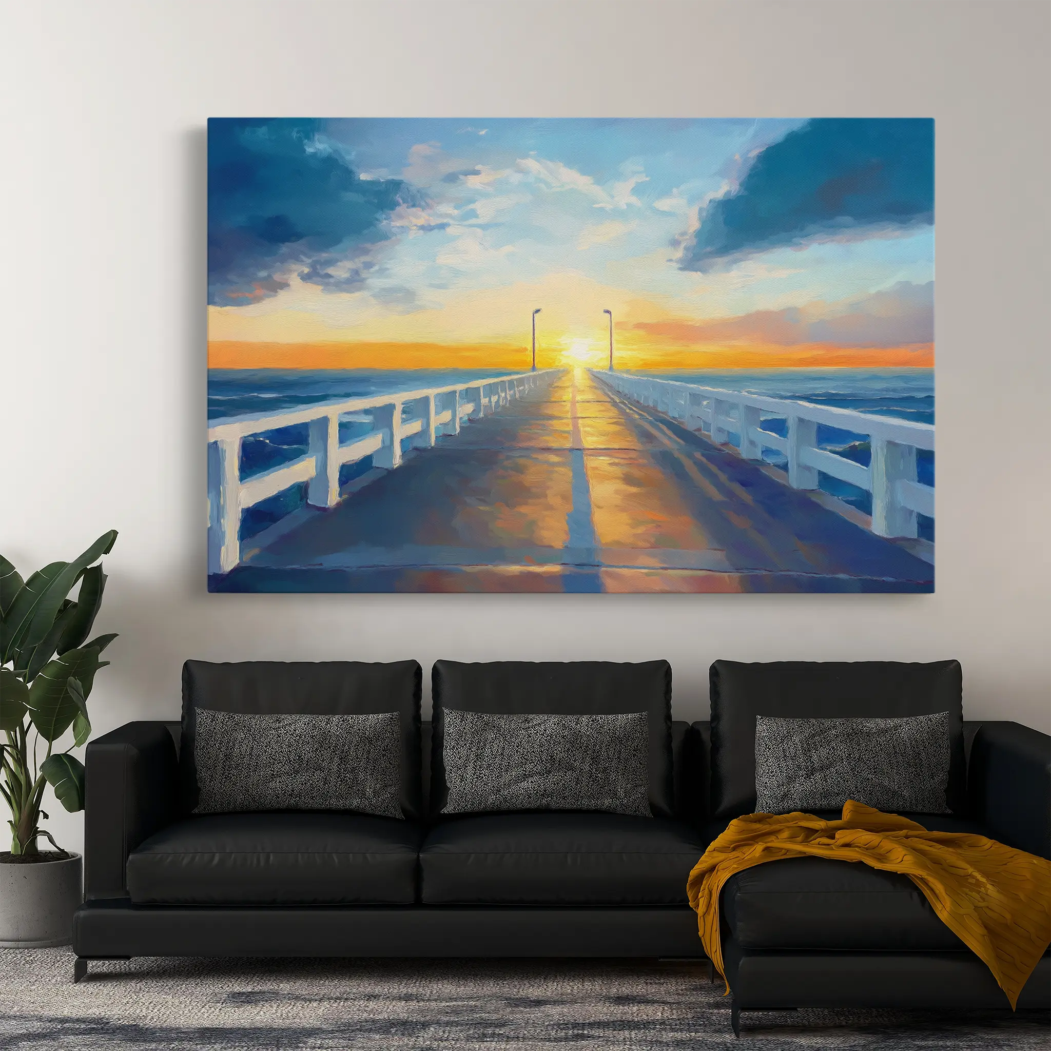 Landscape Canvas Wall Art WAD283-L 90 x 60 cm / Stretched on hidden frame