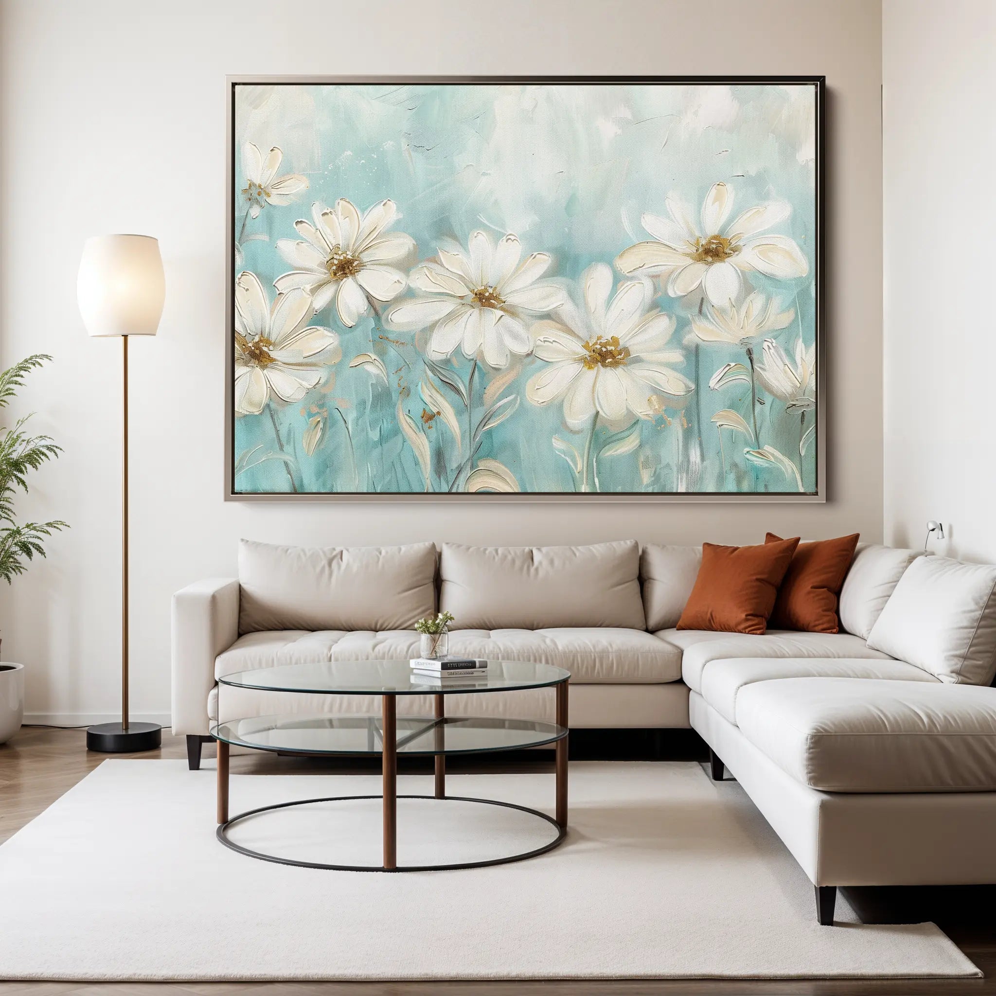 Floral Canvas Wall Art WAD284-F 90 x 60 cm / Stretched on hidden frame