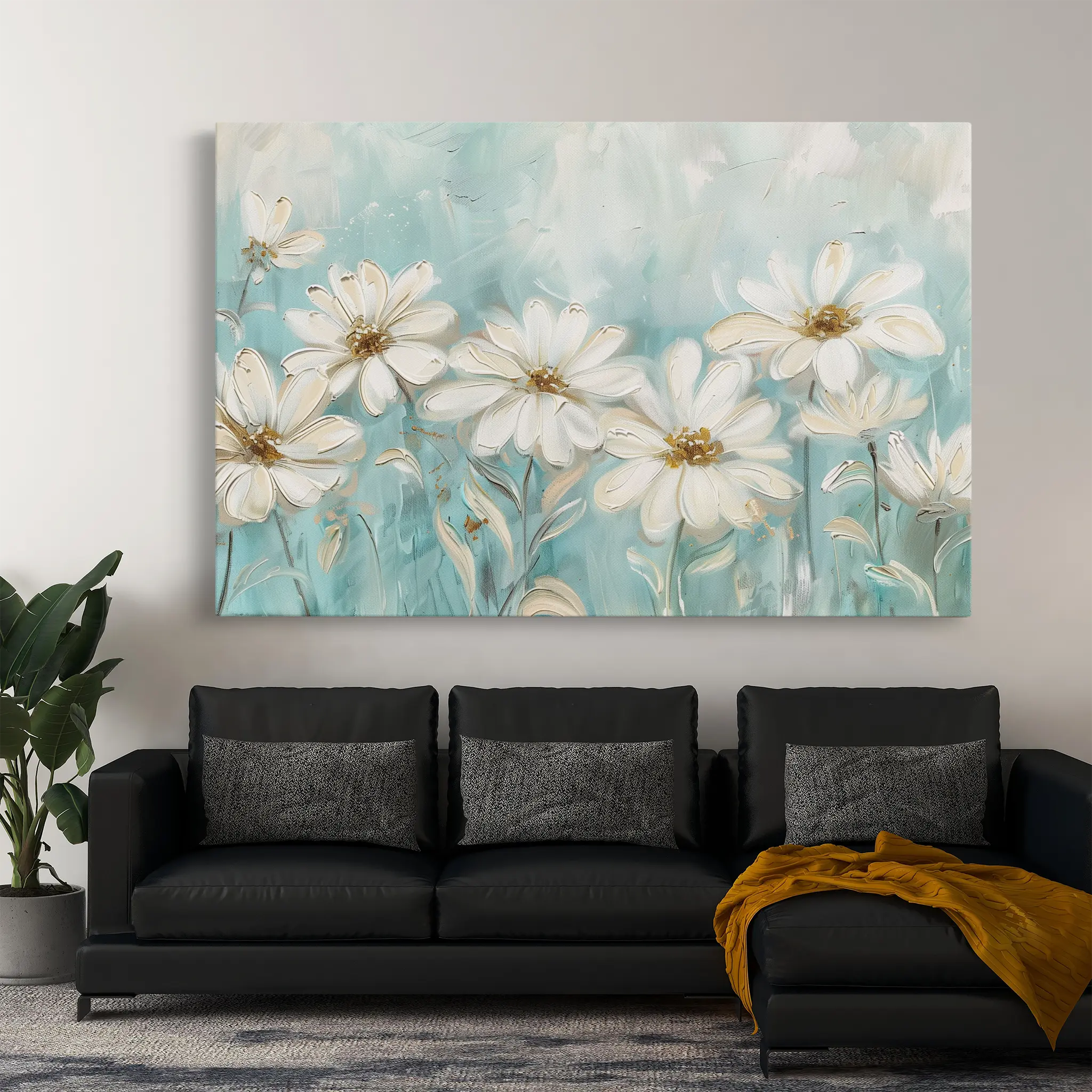 Floral Canvas Wall Art WAD284-F 90 x 60 cm / Stretched on hidden frame