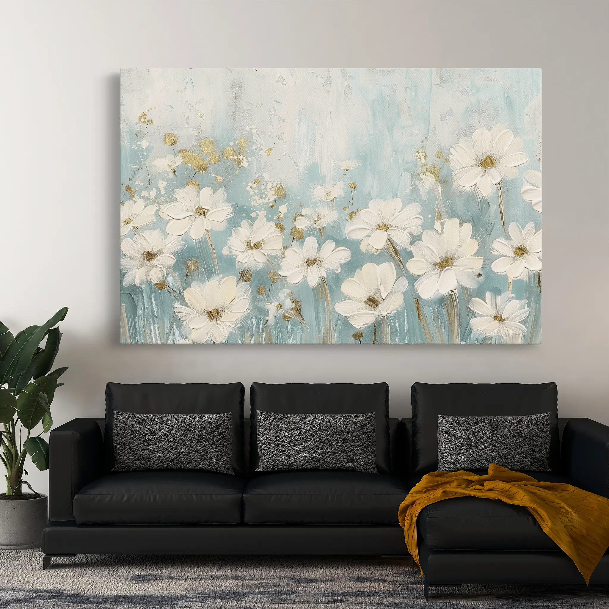 Floral Canvas Wall Art WAD285-F 90 x 60 cm / Stretched on hidden frame