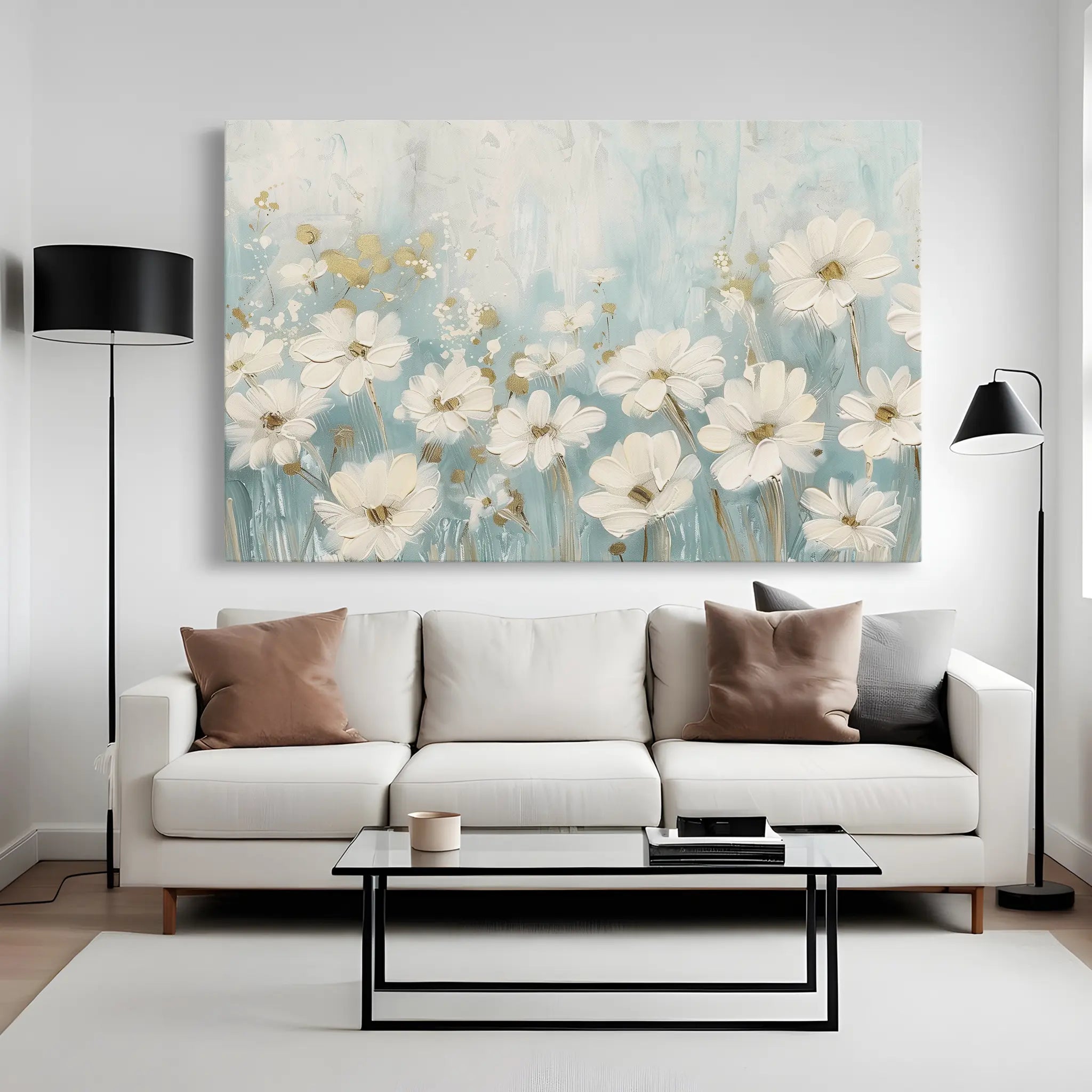 Floral Canvas Wall Art WAD285-F 90 x 60 cm / Stretched on hidden frame