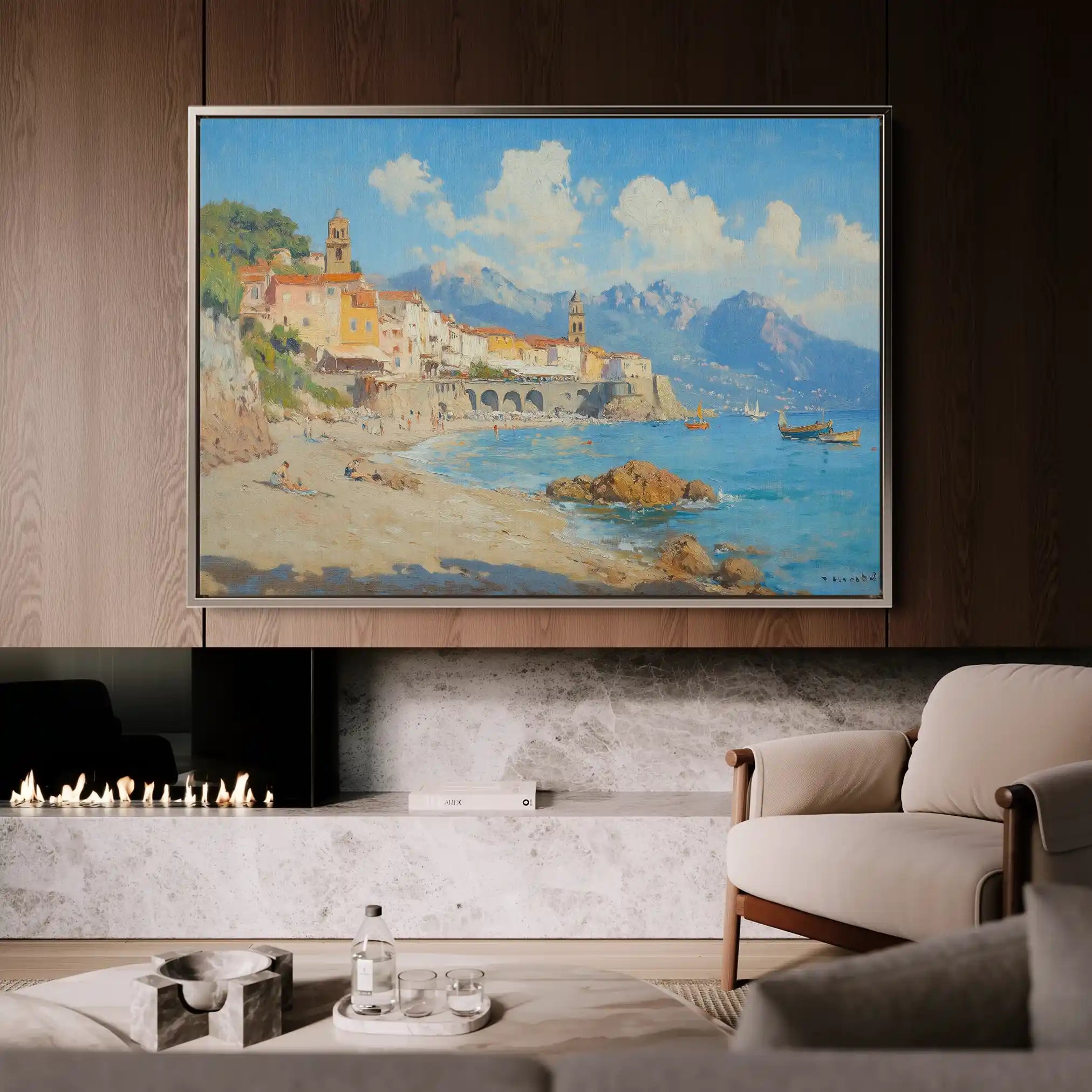 Landscape 285 Canvas Art 90 x 60 cm / Stretched on hidden frame