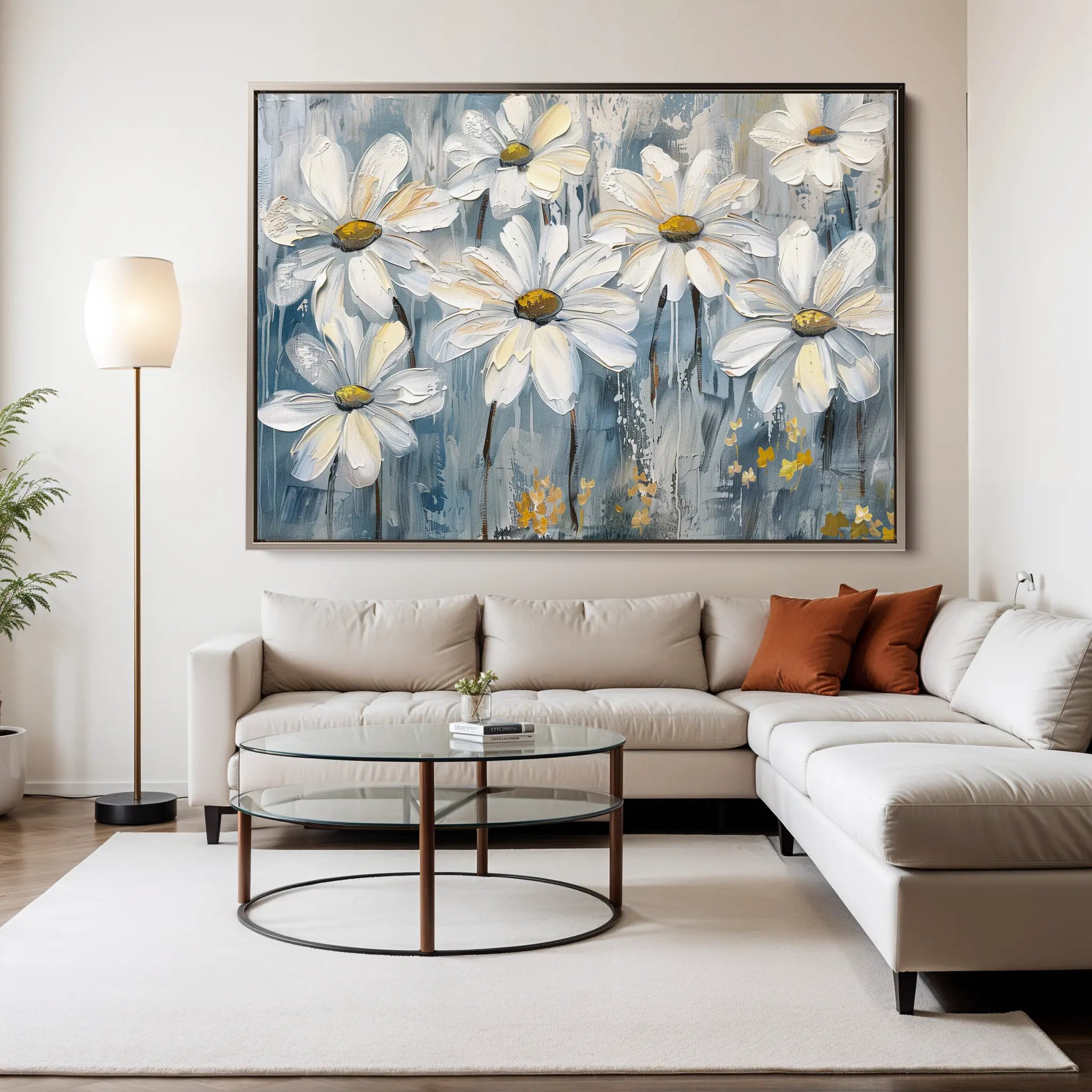 Floral Canvas Wall Art WAD286-F 90 x 60 cm / Stretched on hidden frame