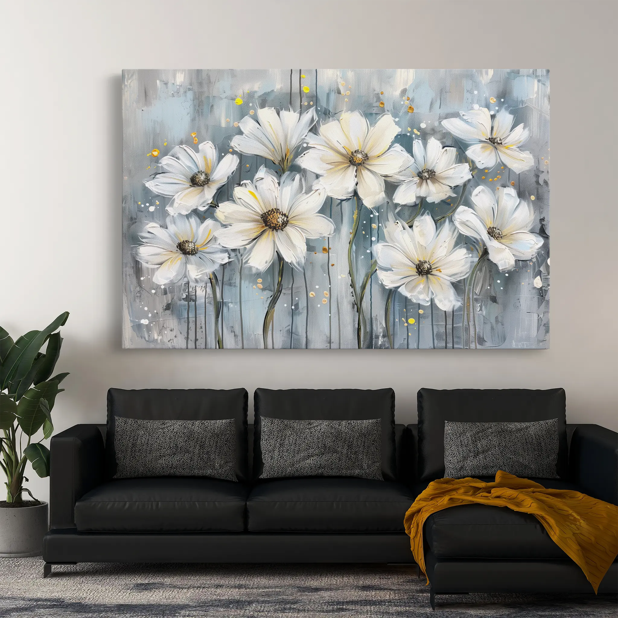 Floral Canvas Wall Art WAD287-F 90 x 60 cm / Stretched on hidden frame