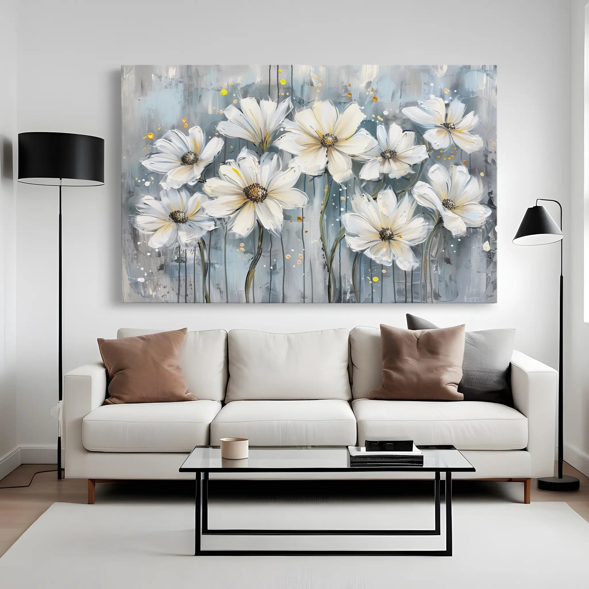 Floral Canvas Wall Art WAD287-F 90 x 60 cm / Stretched on hidden frame