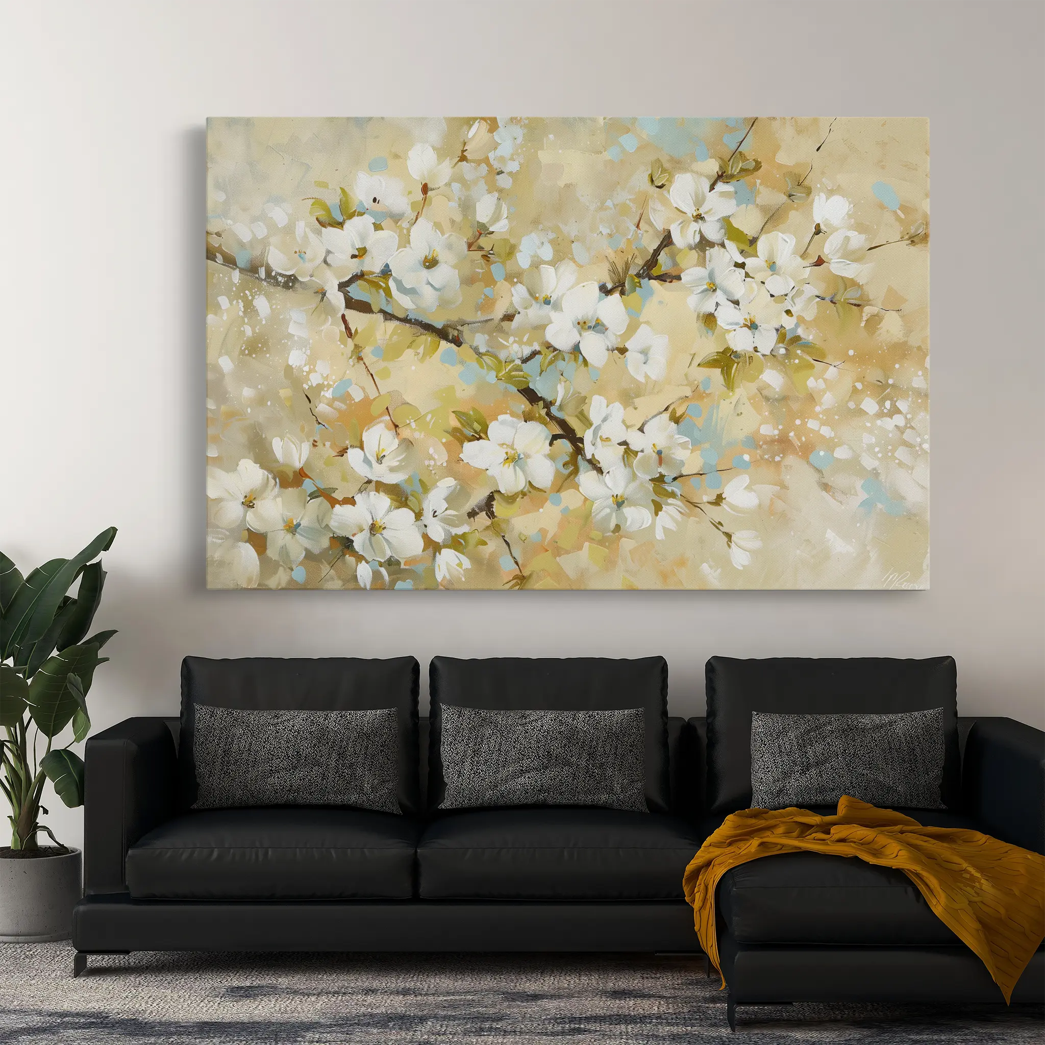 Floral Canvas Wall Art WAD288-F 90 x 60 cm / Stretched on hidden frame