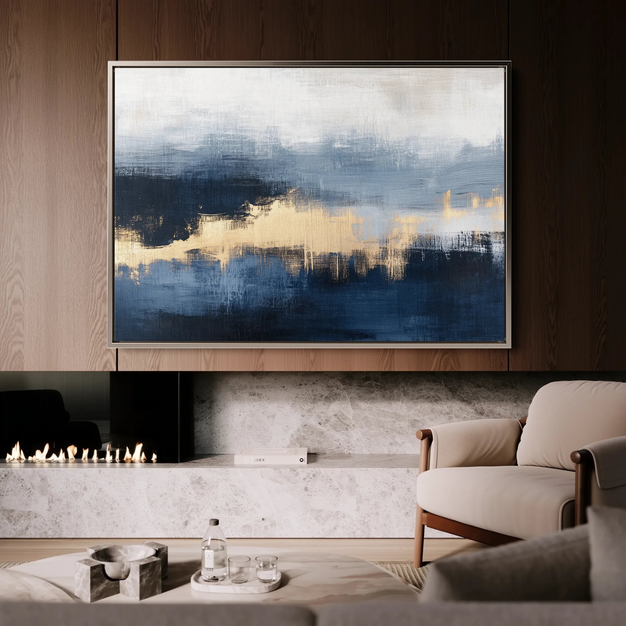 Abstract Canvas Wall Art WAD289-A 90 x 60 cm / Stretched on hidden frame