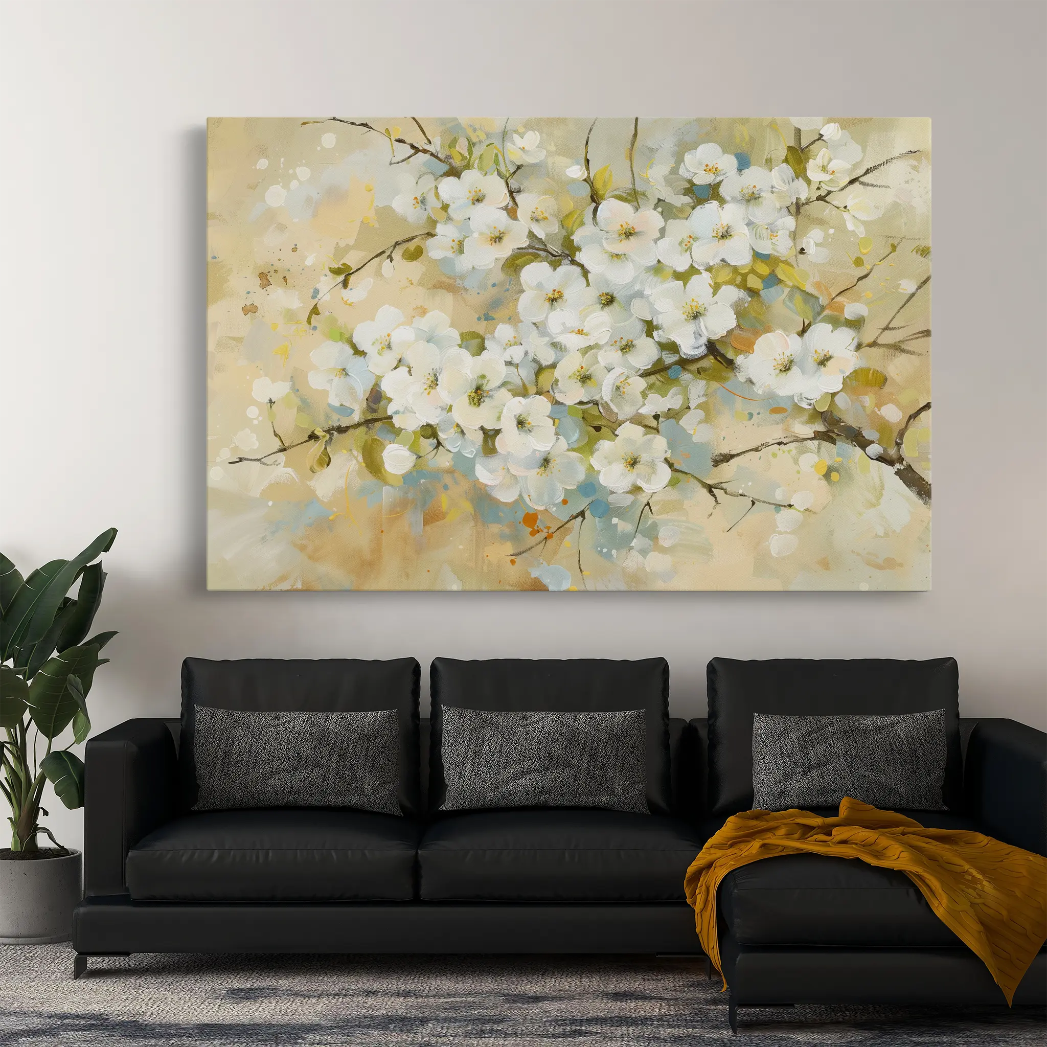 Floral Canvas Wall Art WAD289-F 90 x 60 cm / Stretched on hidden frame