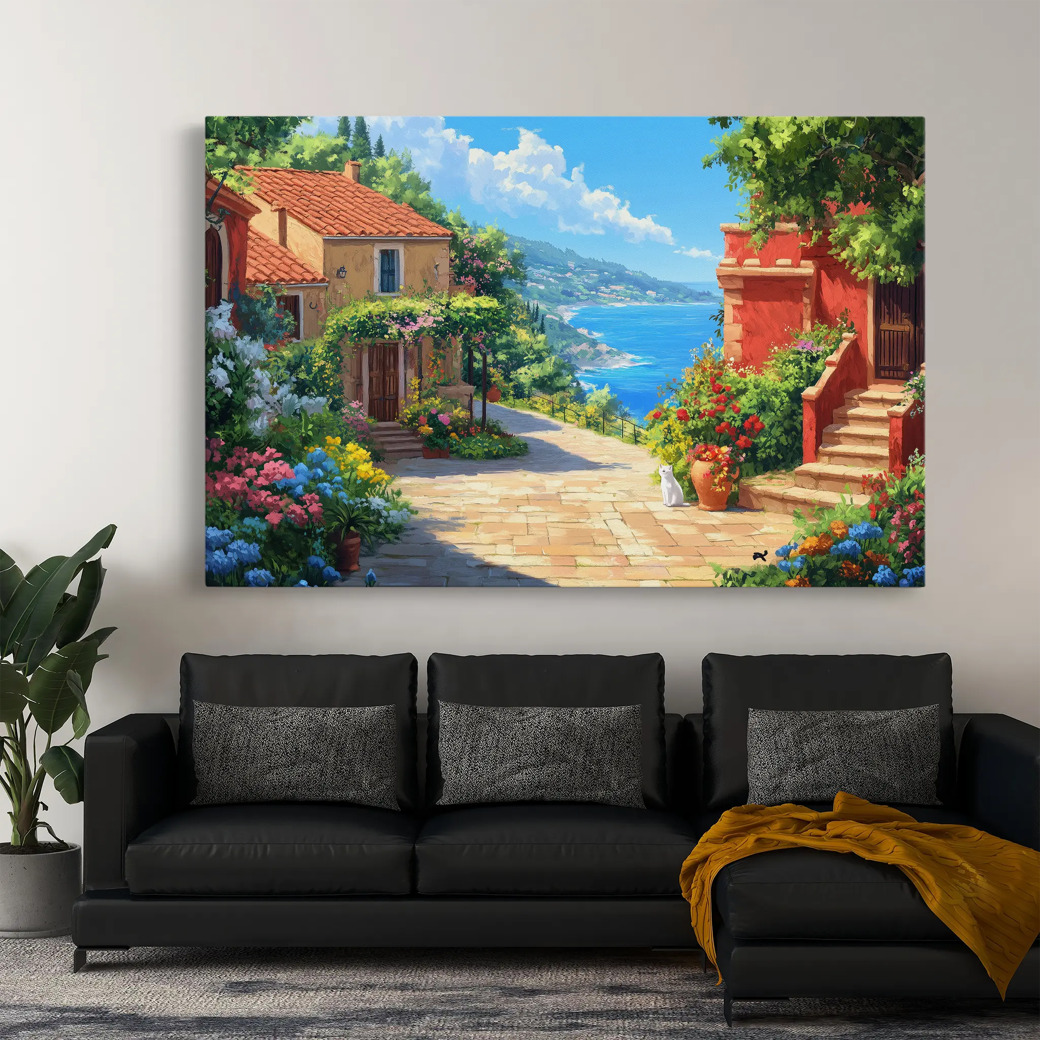 Landscape Canvas Wall Art WAD297-L 90 x 60 cm / Stretched on hidden frame