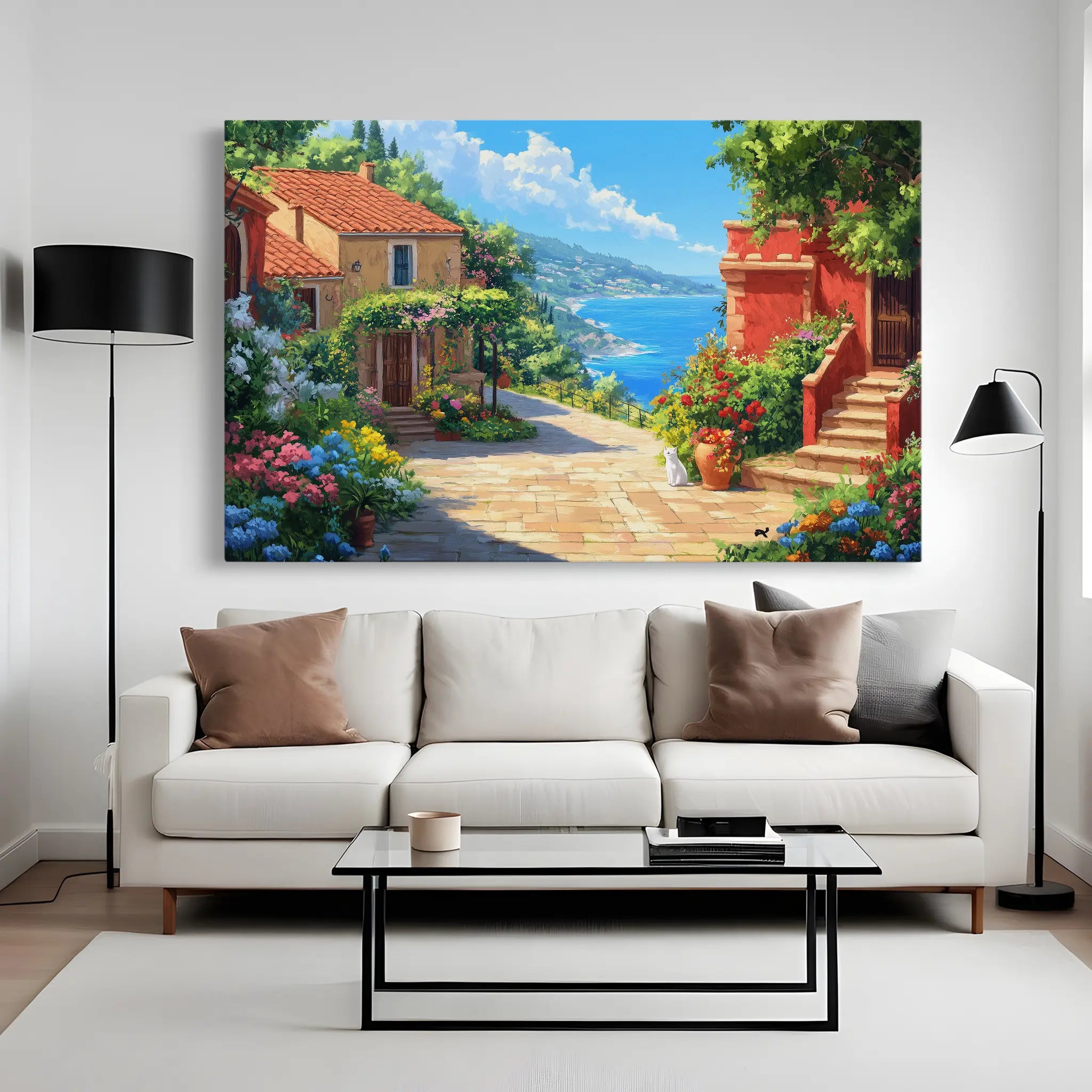 Landscape Canvas Wall Art WAD297-L 90 x 60 cm / Stretched on hidden frame