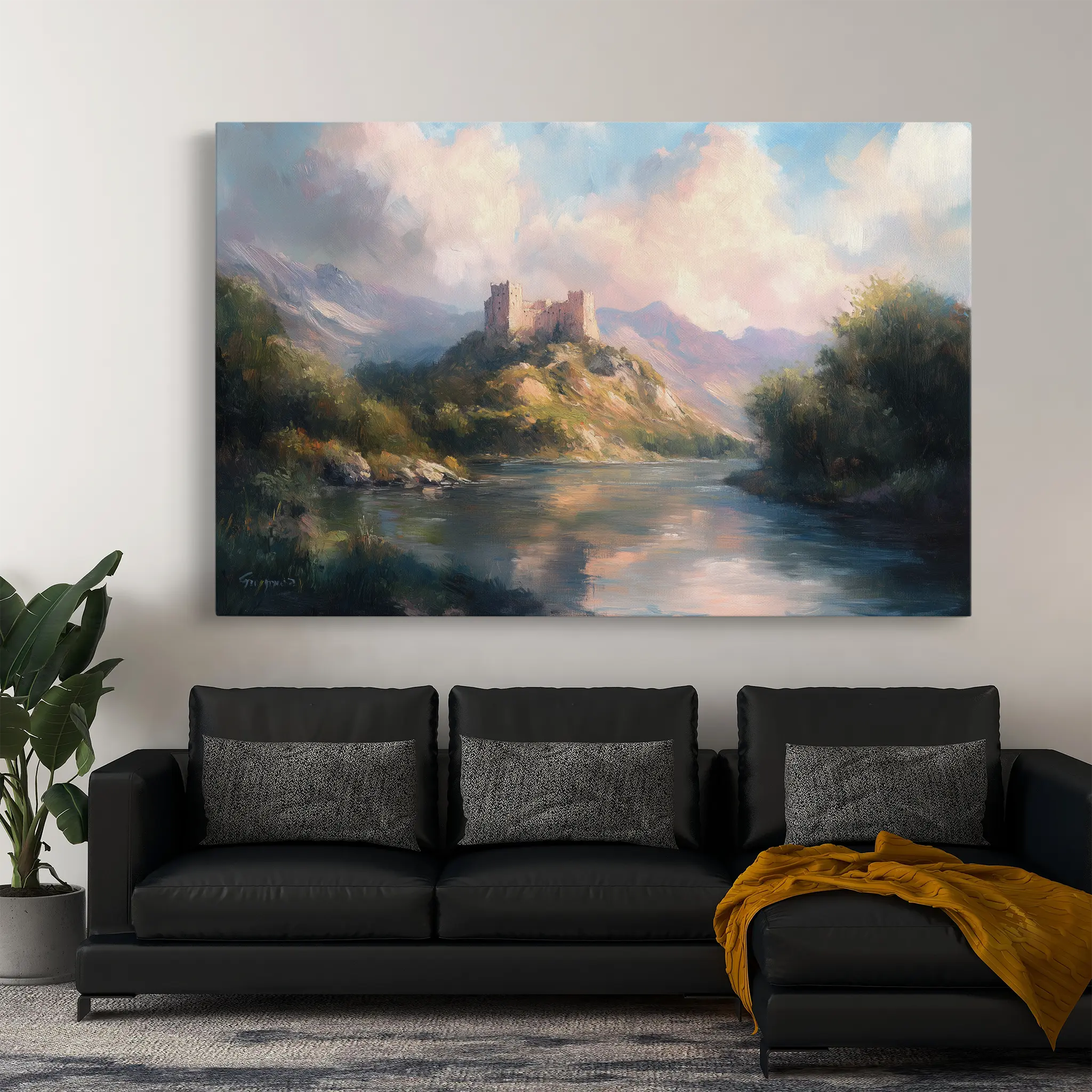 Landscape Canvas Wall Art WAD300-L 90 x 60 cm / Stretched on hidden frame