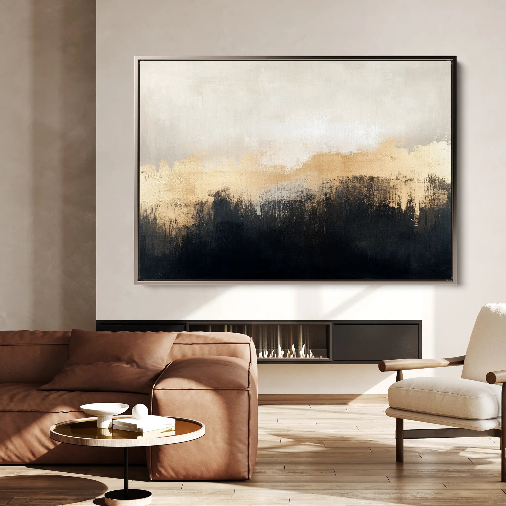 Abstract Canvas Wall Art WAD302-A 90 x 60 cm / Stretched on hidden frame