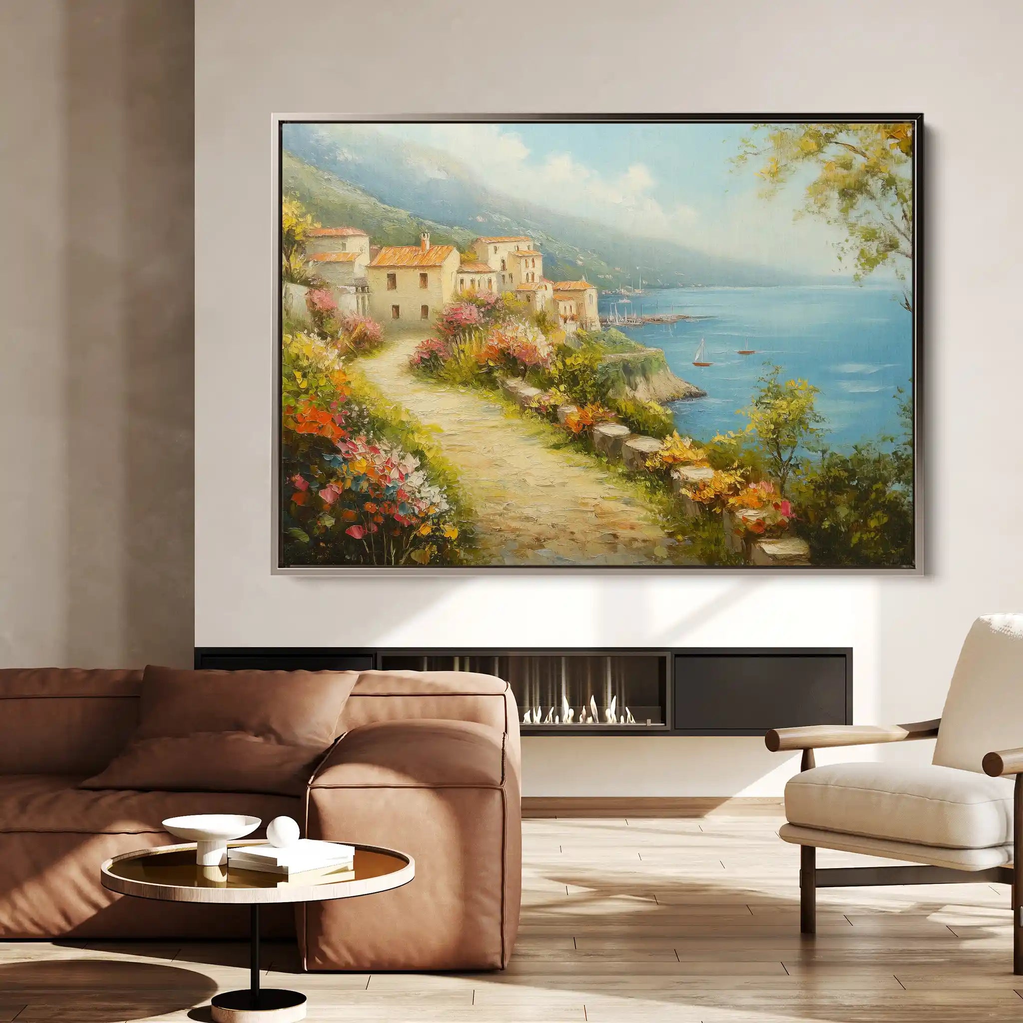 Landscape 302 Canvas Art 90 x 60 cm / Stretched on hidden frame