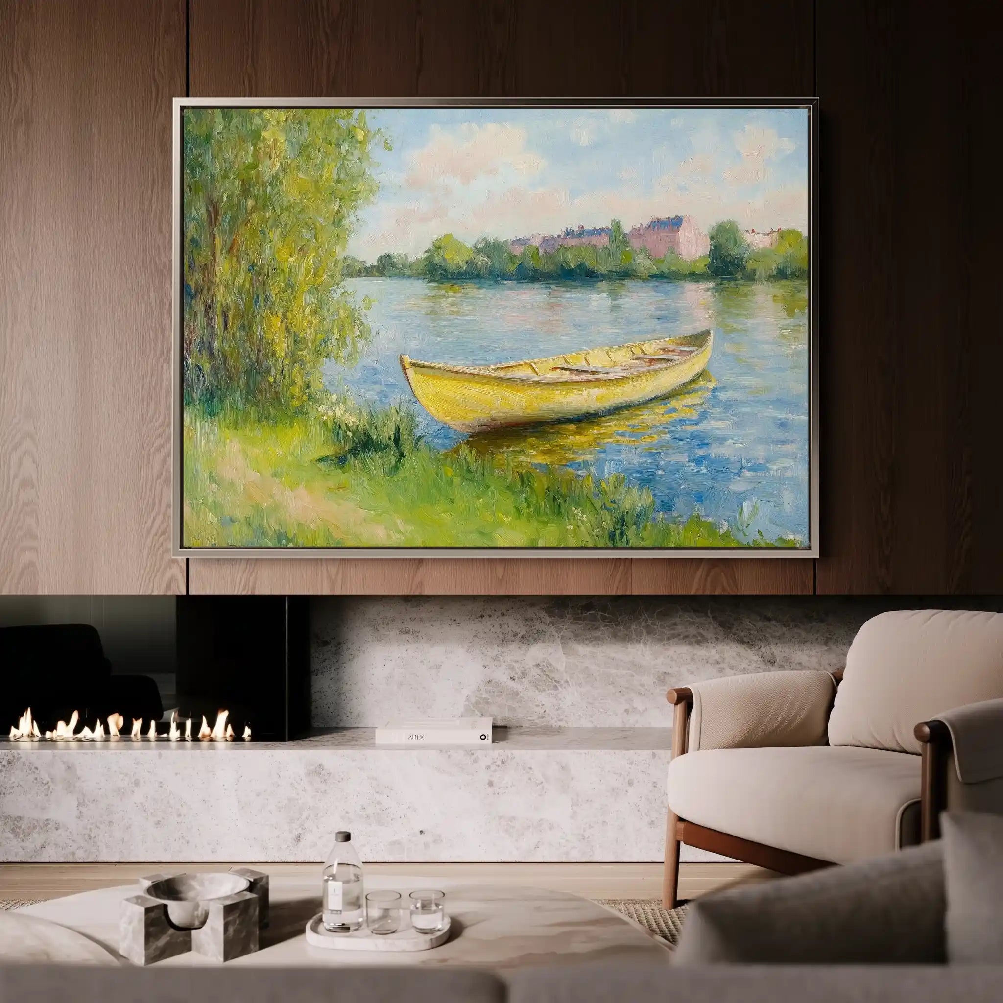 Landscape 304 Canvas Art 90 x 60 cm / Stretched on hidden frame