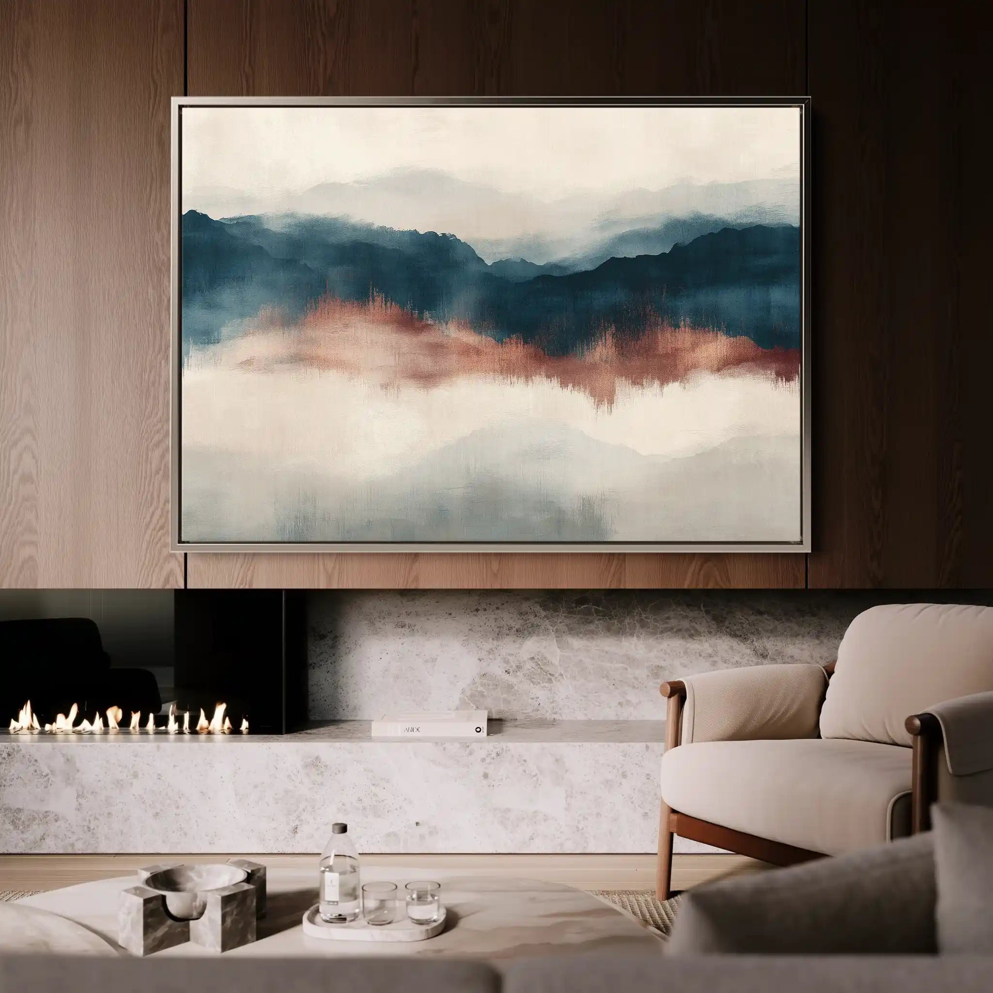 Abstract Canvas Wall Art WAD308-A 90 x 60 cm / Stretched on hidden frame