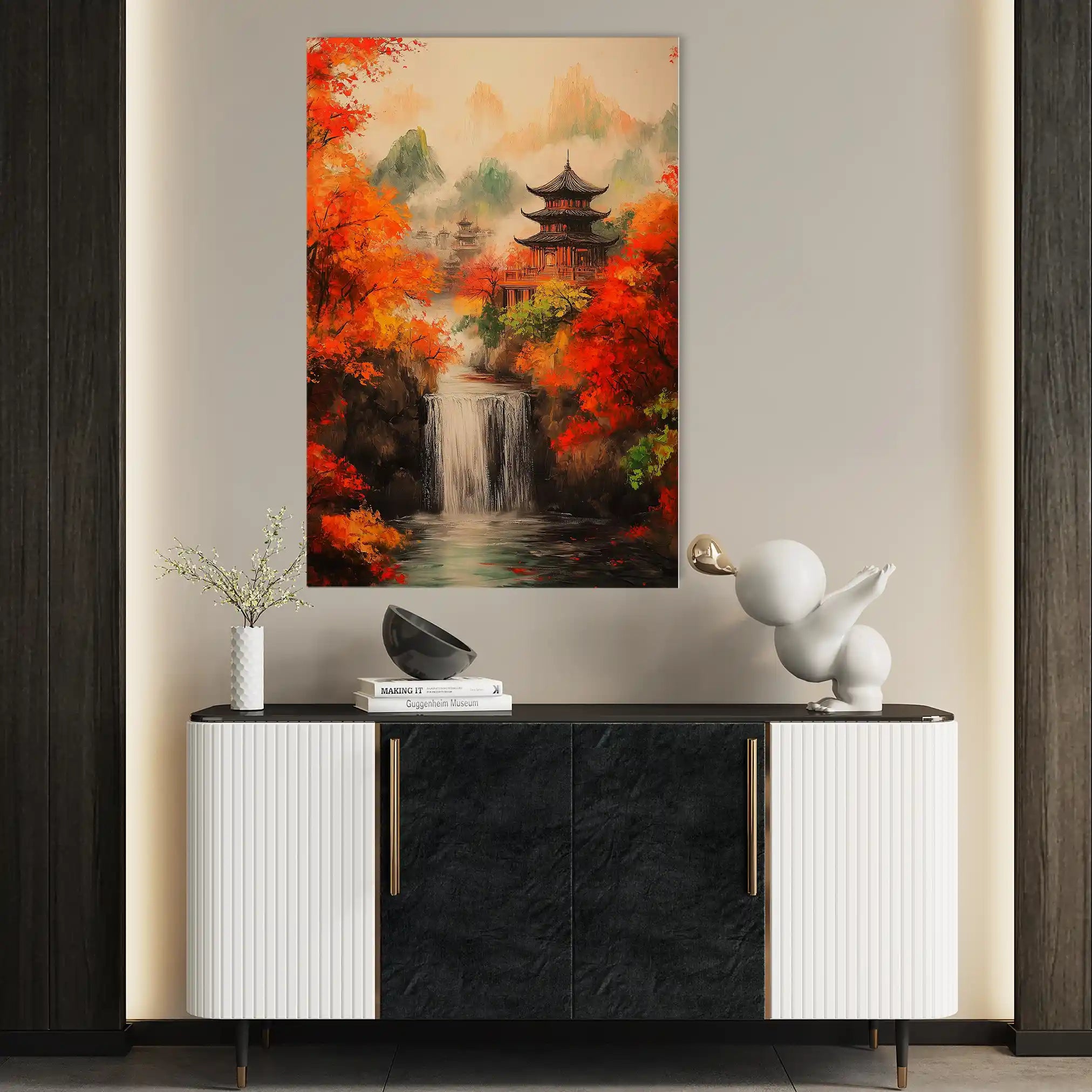 Landscape 308 Canvas Art 90 x 60 cm / Stretched on hidden frame