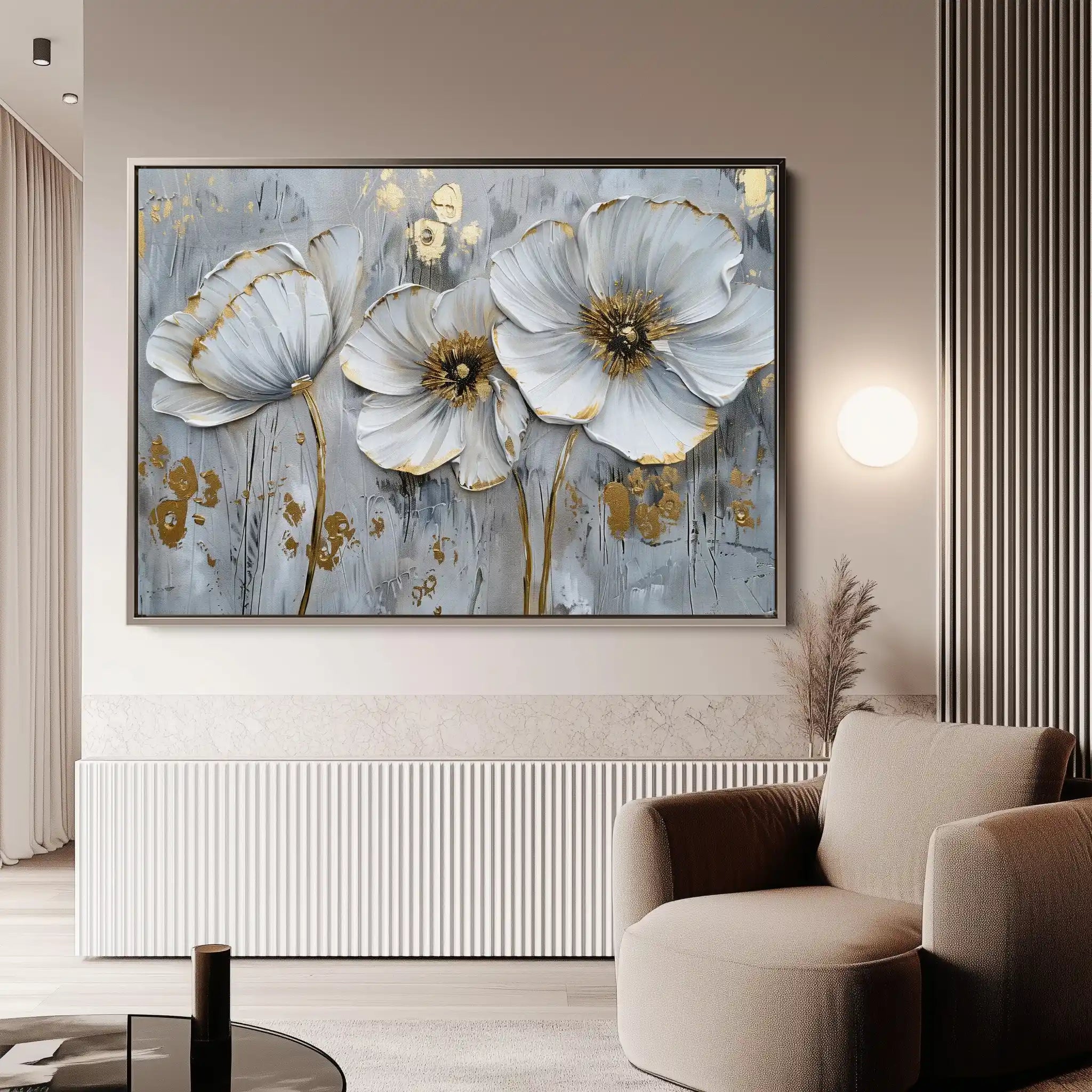 Floral Canvas Wall Art WAD309-F 90 x 60 cm / Stretched on hidden frame