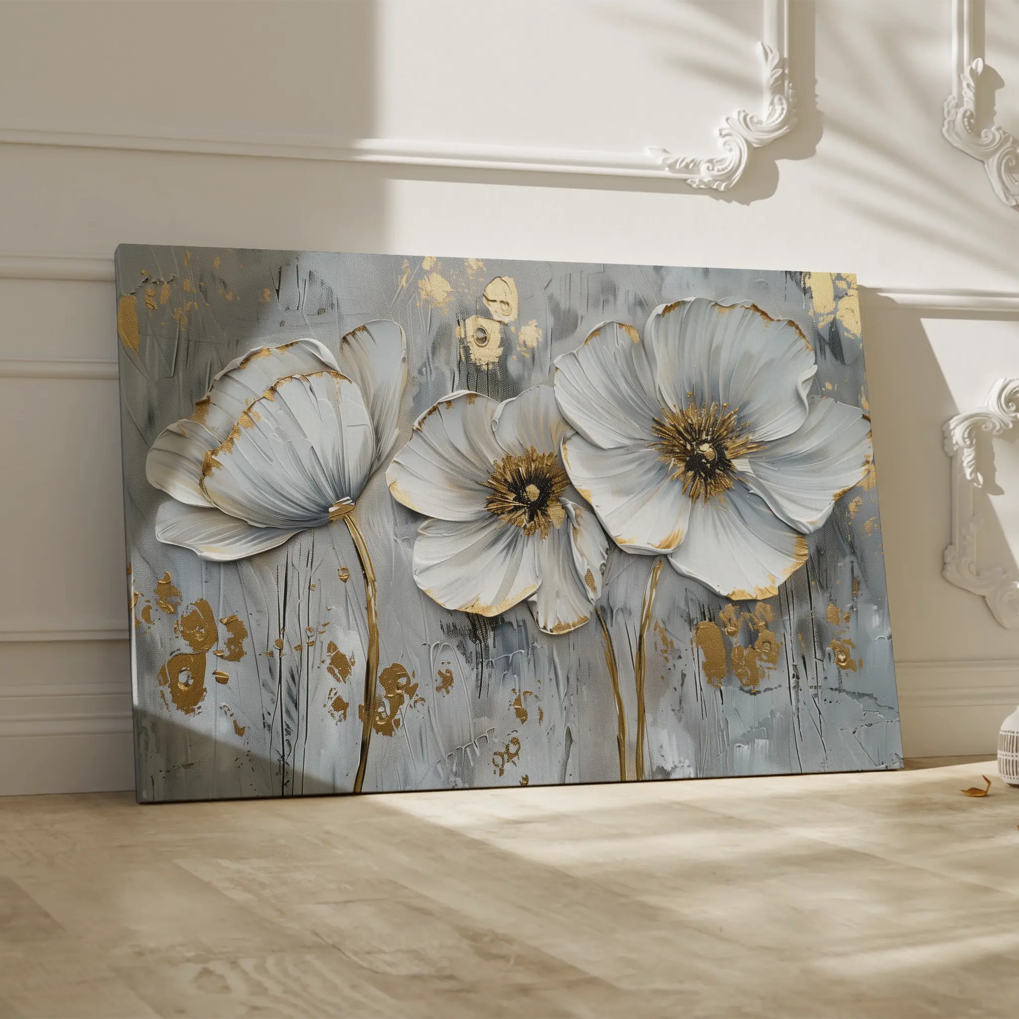 Floral Canvas Wall Art WAD309-F 90 x 60 cm / Stretched on hidden frame